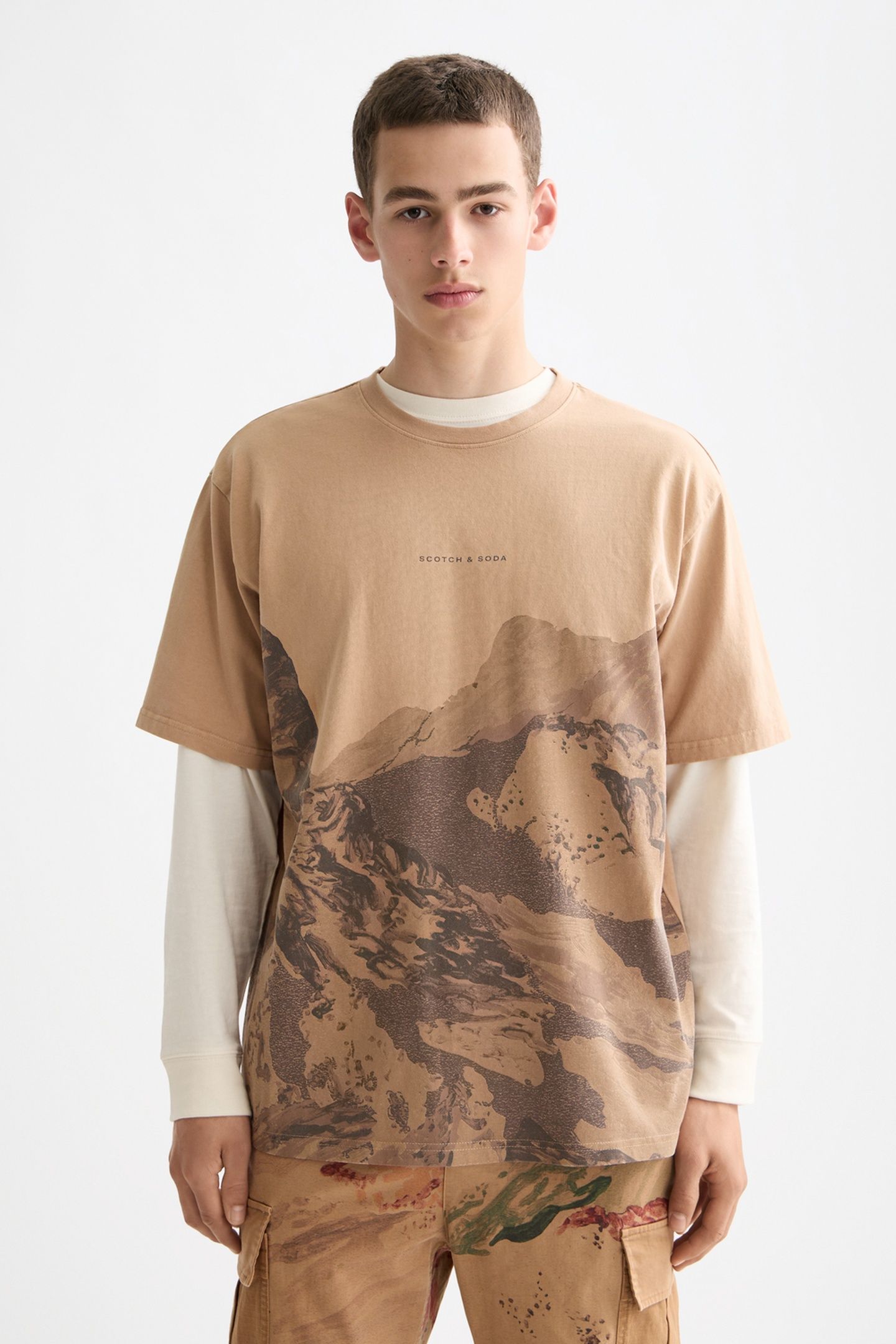 LOOSE FIT OVERDYED AW T-SHIRT TANNIN 2