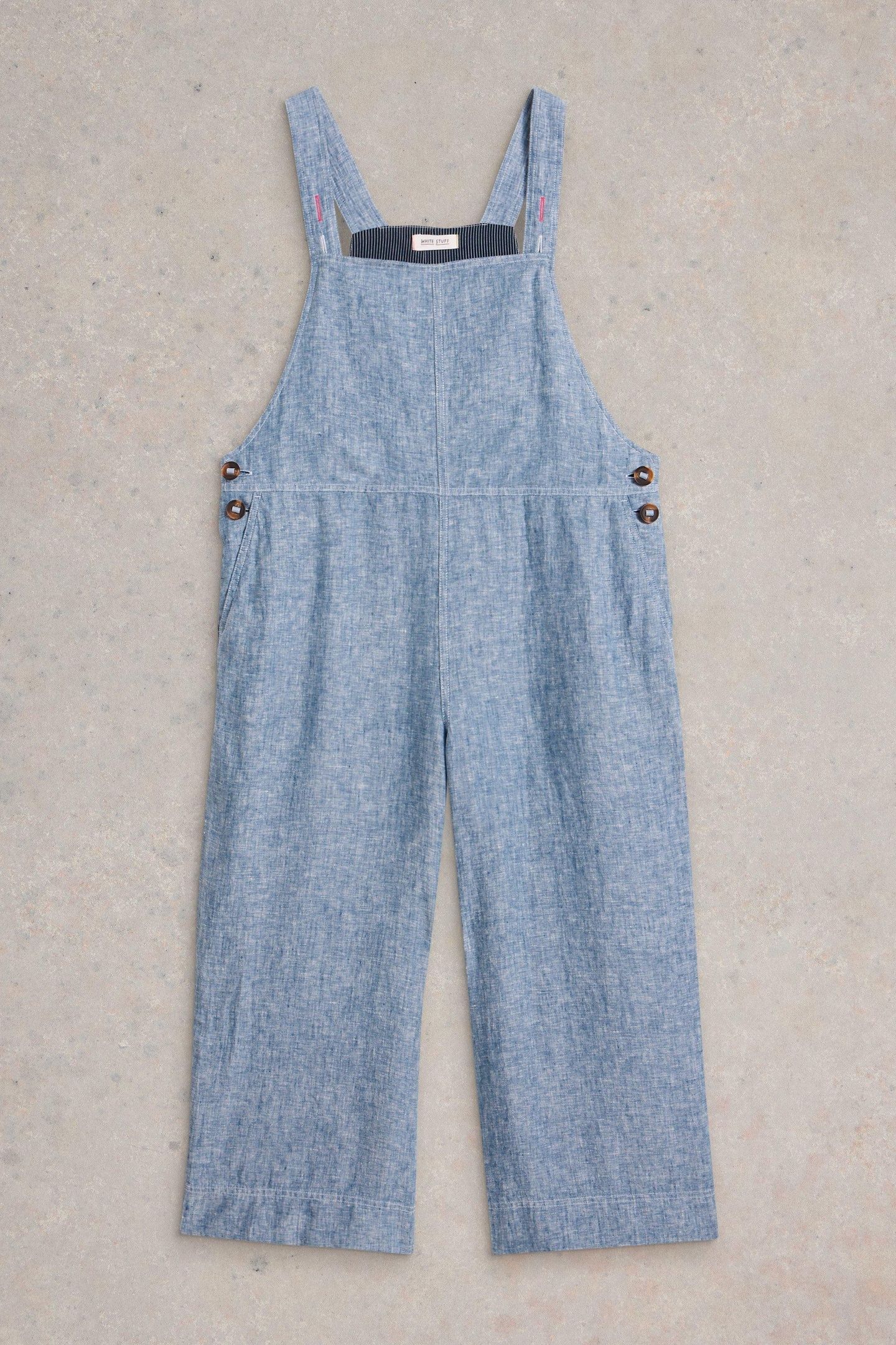 VIVIAN LINEN DUNGAREE CHAMBRAY BLUE 5