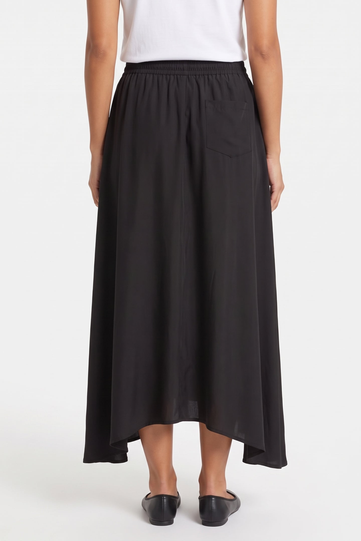 JENNIS SATIN SKIRT BLACK 2