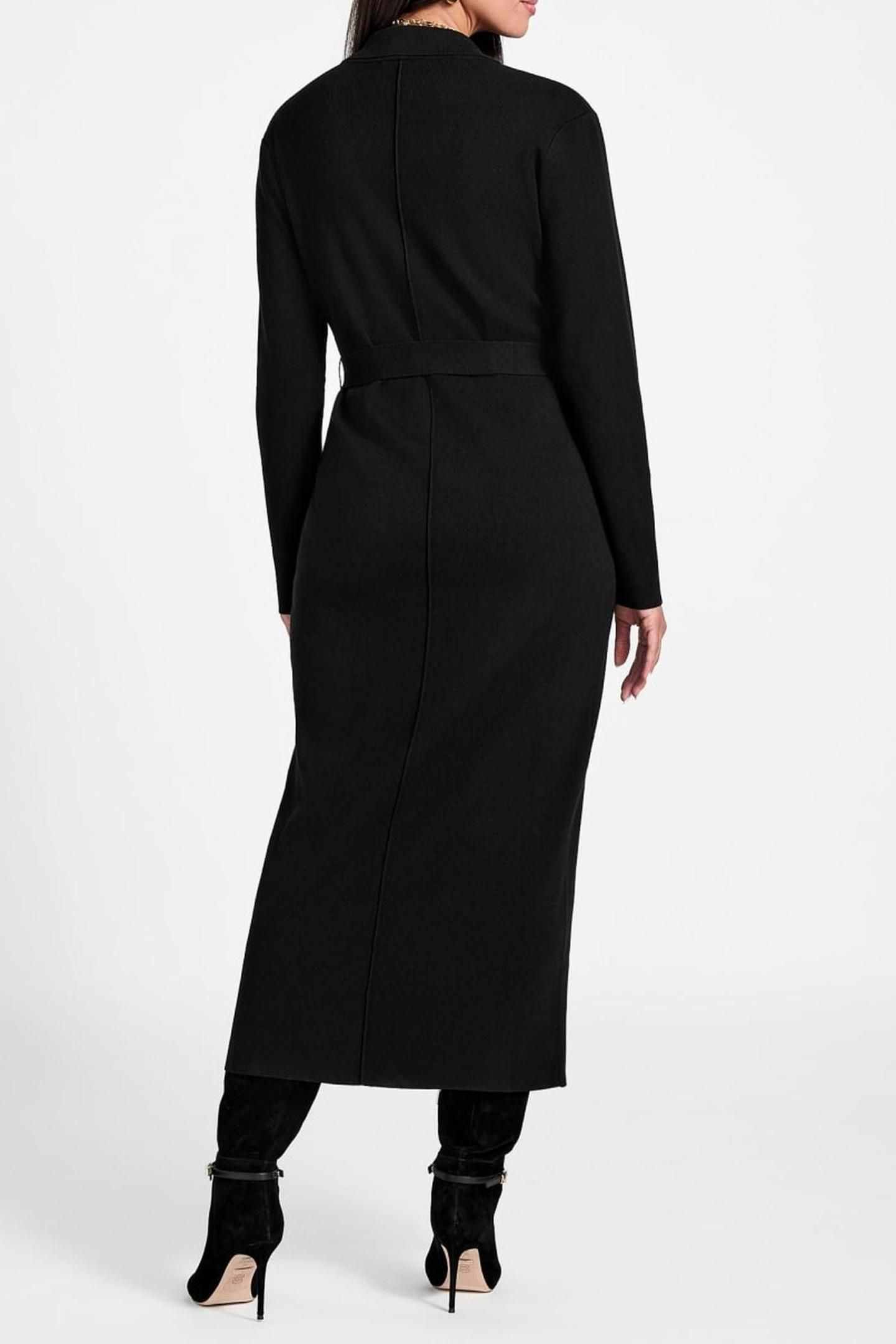 AABISH LONG CARDI SW JET BLACK A996 4