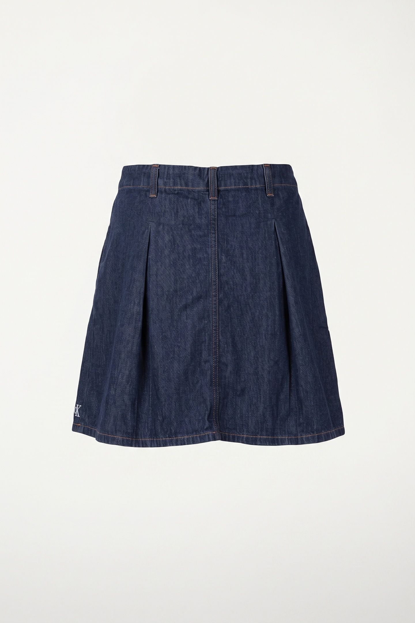 GIRLS MINI ME PLEATED DENIM SKIRT BLACK BLUE STONE WASH 3
