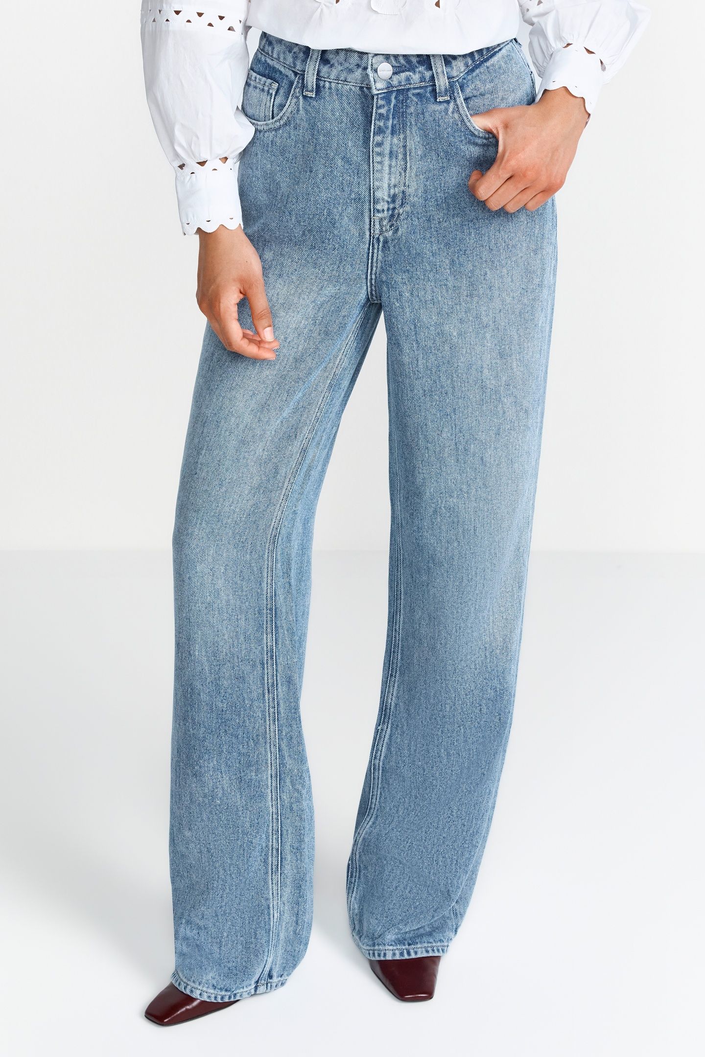 WIDE LEG BLUE LYOCELL DENIM 1