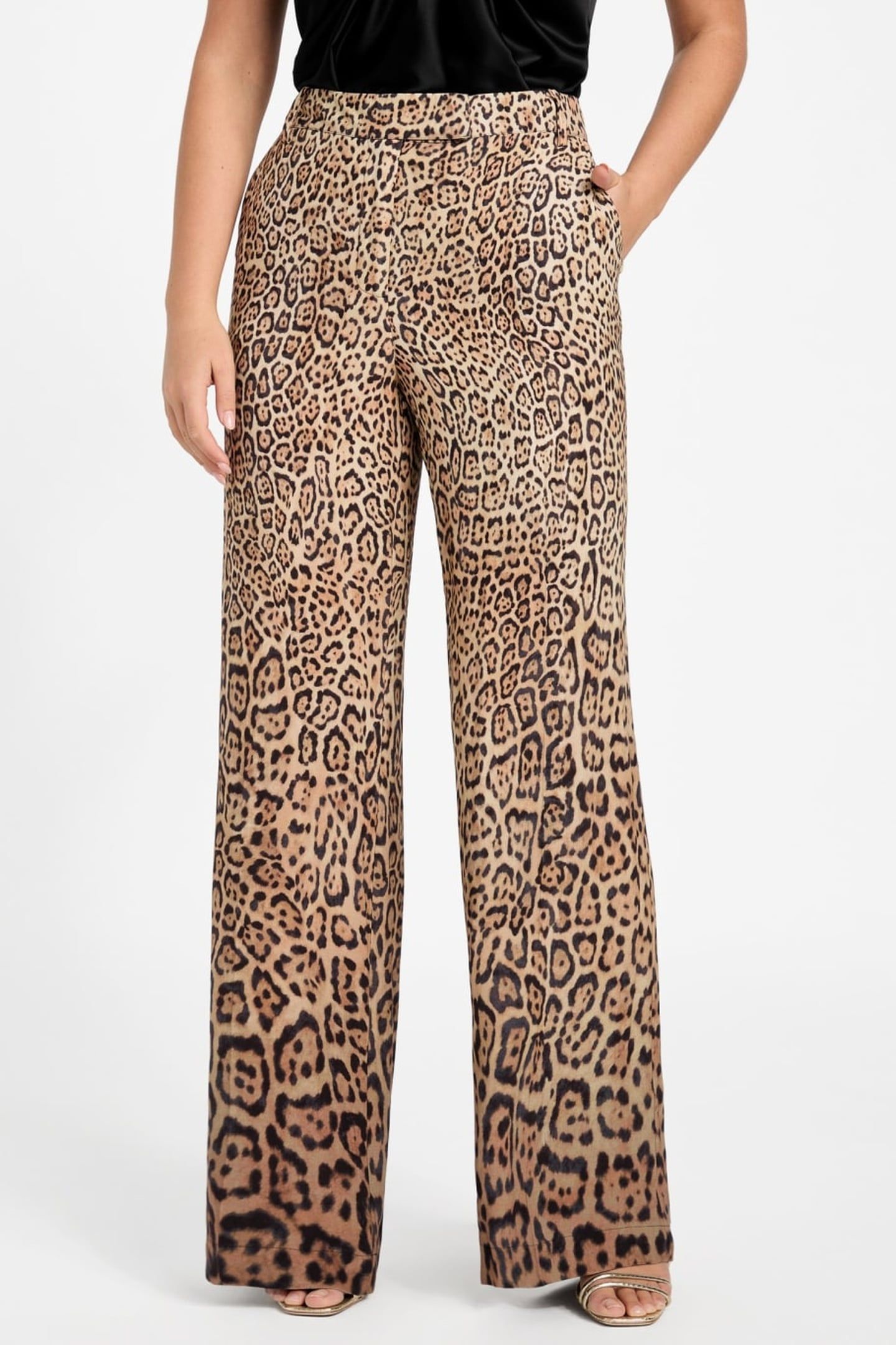 AMY WIDE LEG SOLID P CHARMING LEOPARD DEG 4