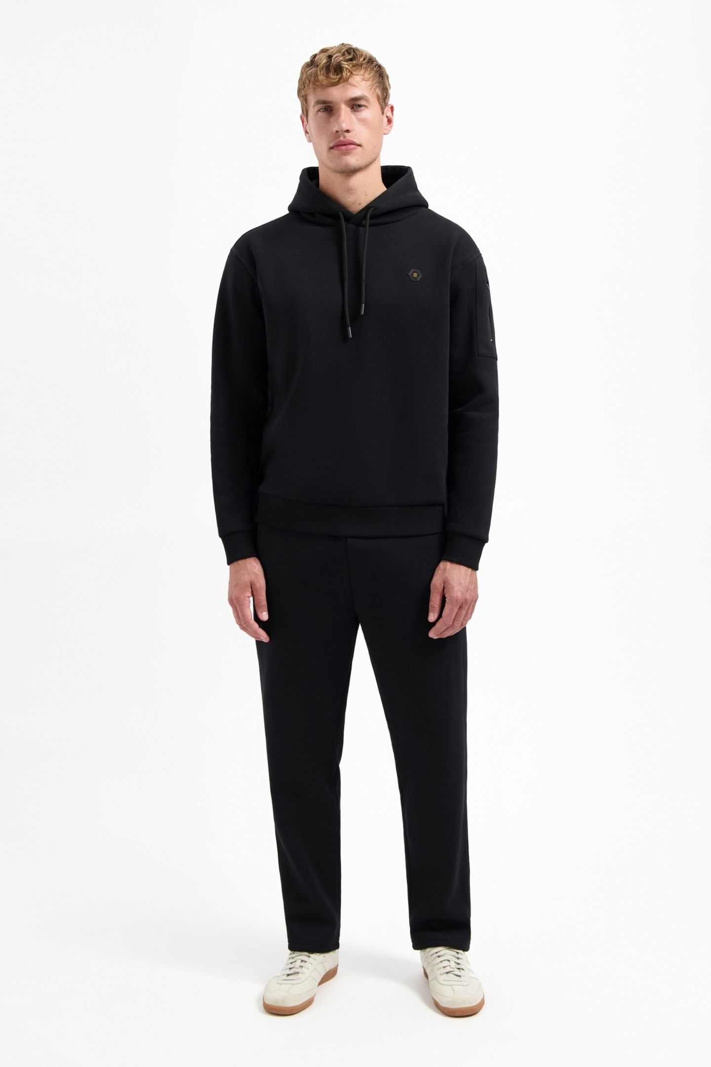 PANTS RELAX FIT BRUSHED INSIDE BLACK 1