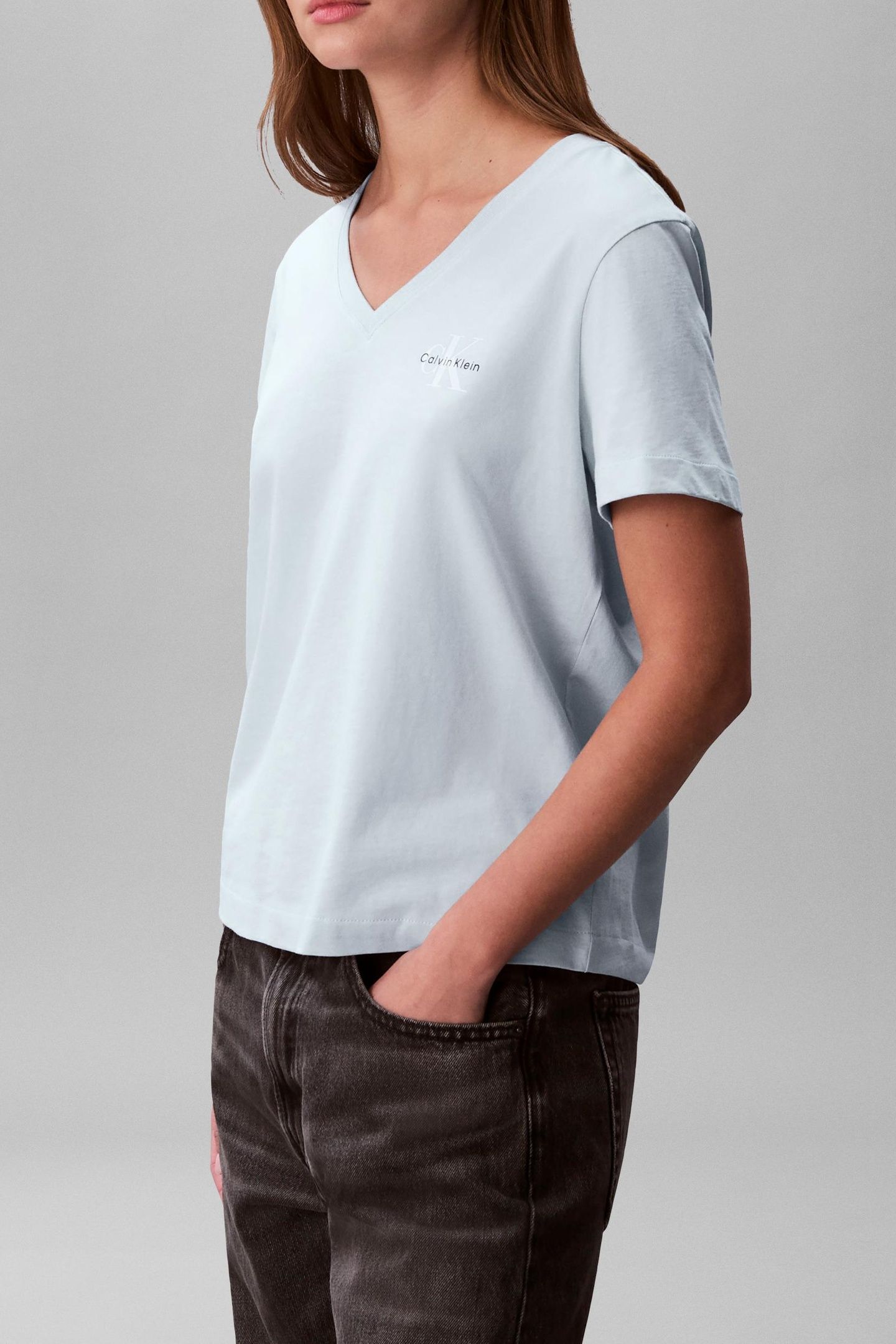 2-PACK V-NECK T-SHIRTS PLEIN AIR/BLACK 3