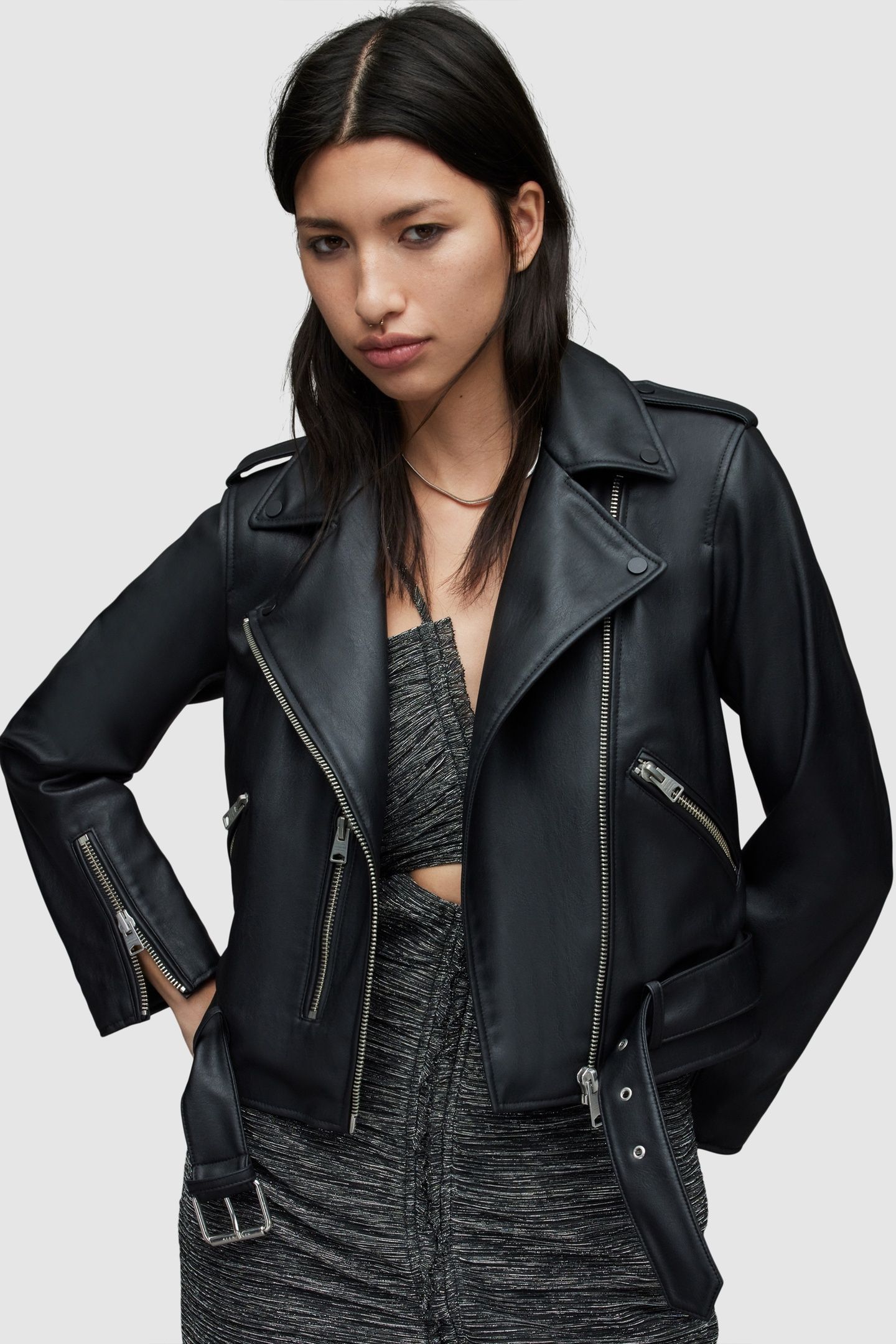 BALFERN FAUX BIKER BLACK 1