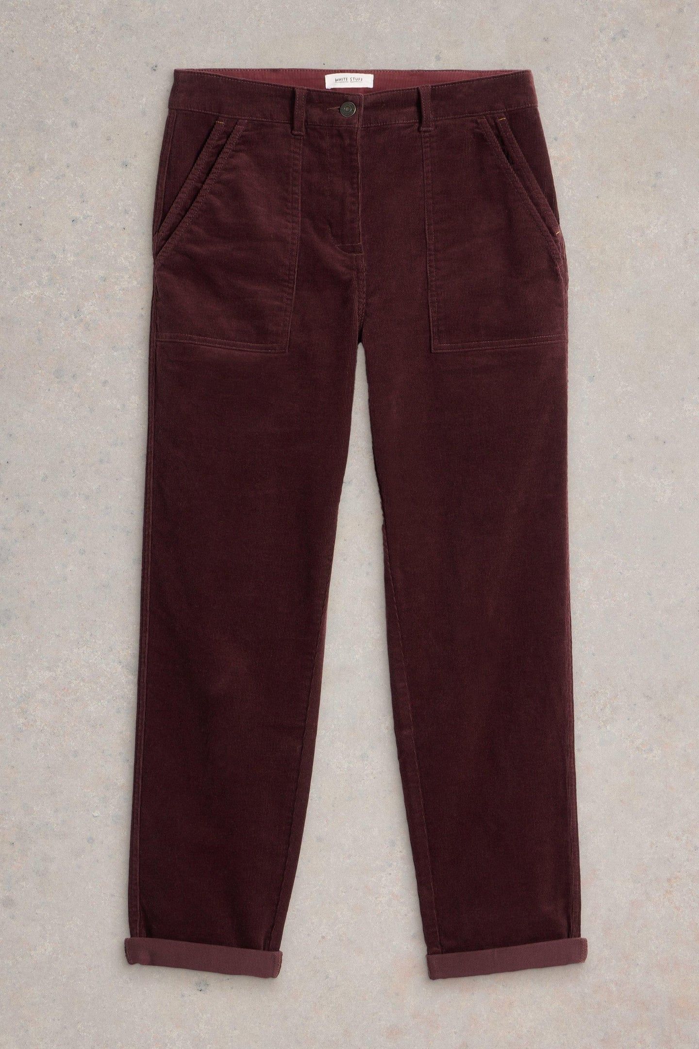 TWISTER CORD TROUSER MID PLUM 3