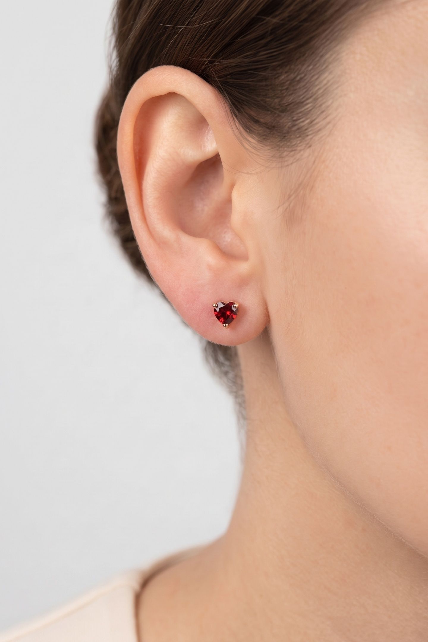 RED HEART OHRRINGE ROSEGOLD 1
