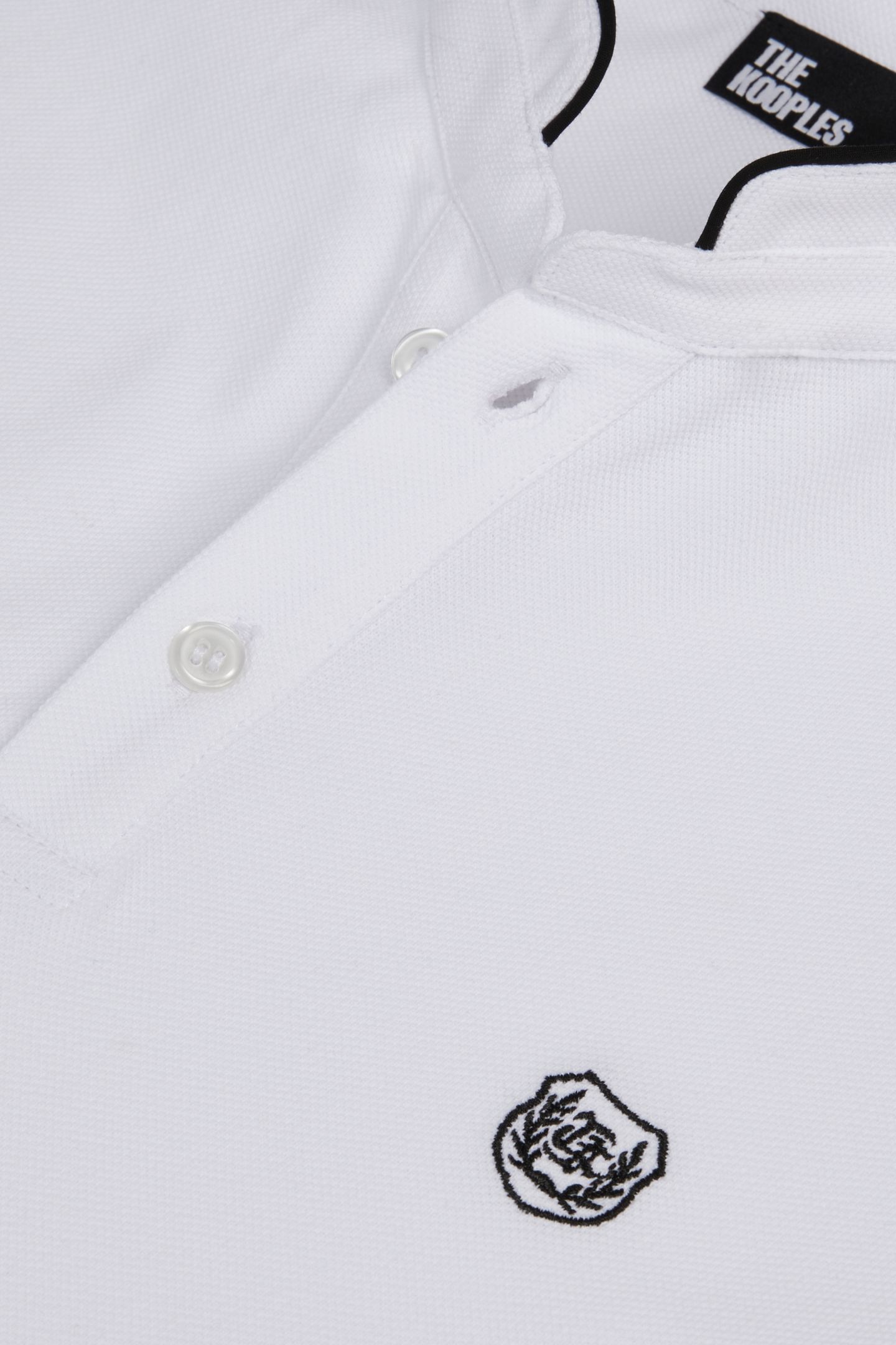 SHORT-SLEEVED POLO SHIRT WITH EMBROIDERED CREST WHITE 6