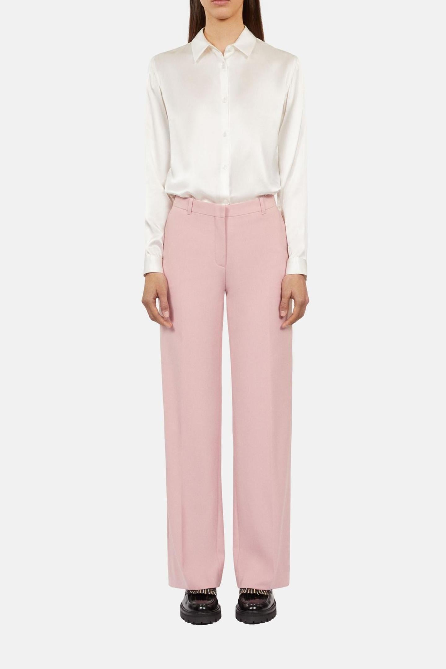 WIDE COSTUME TROUSERS PASTEL PINK 1