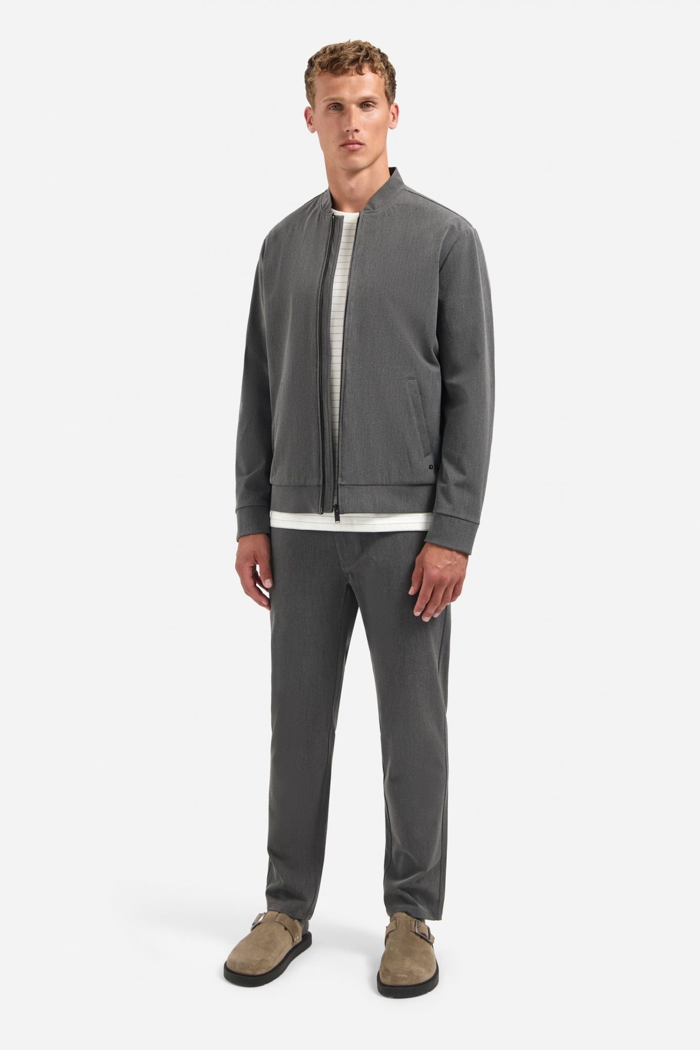 JACKET SHIRT BOMBER MELANGE HYBRID GREY MELANGE 2