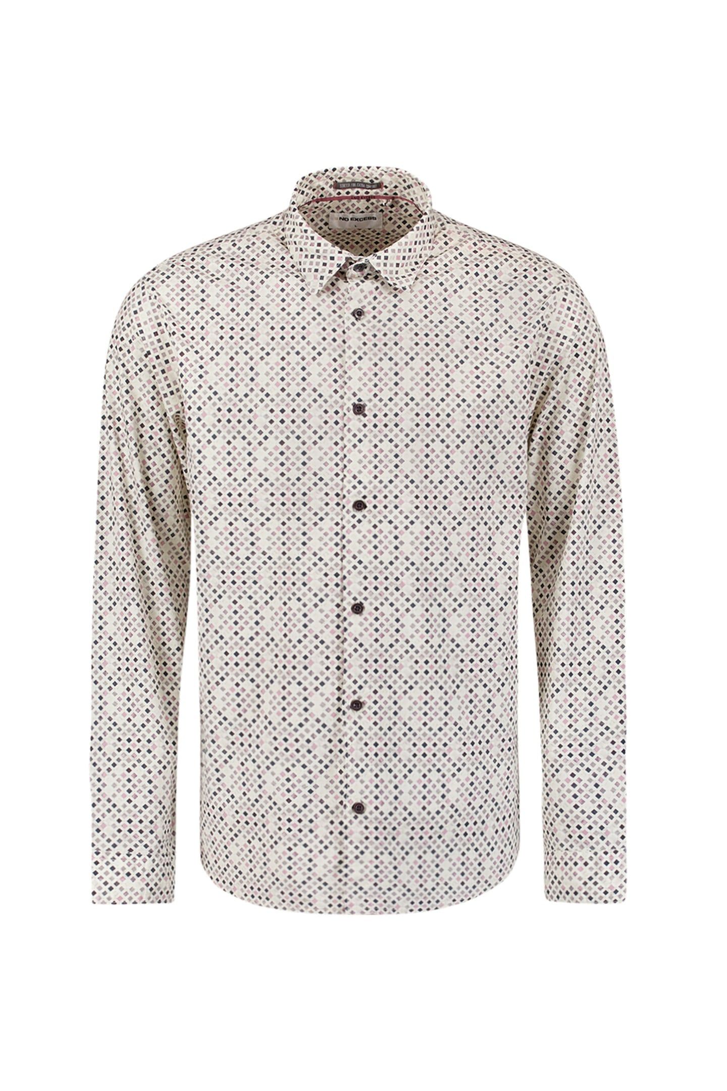 SHIRT STRETCH ALLOVER PRINTED MAUVE 1