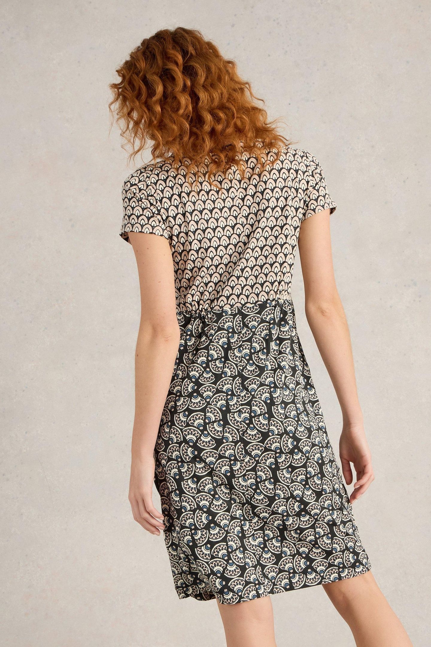 TALLIE JERSEY DRESS BLACK PRINT 4