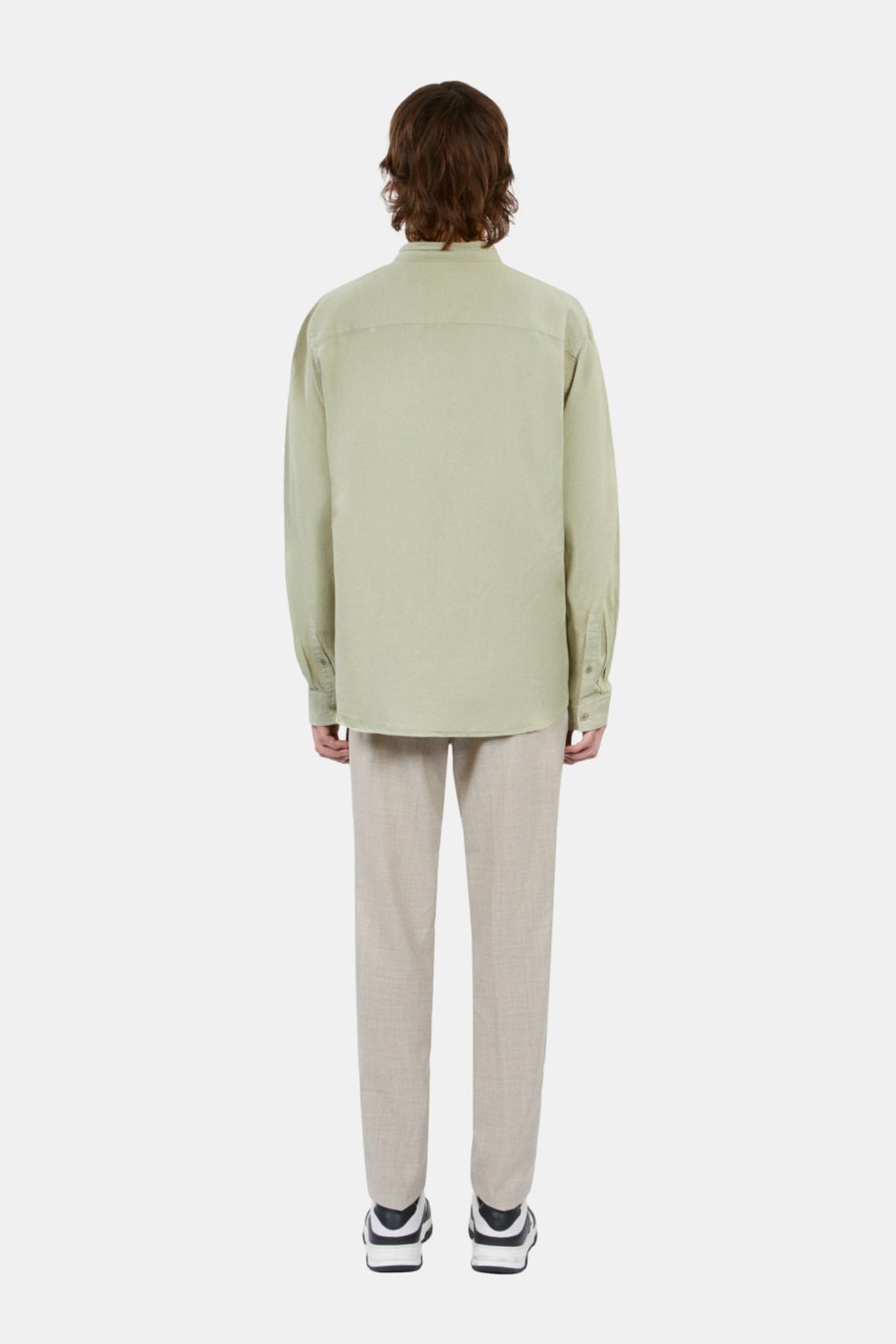 LONG-SLEEVED SHIRT WITH OFFICE COLLAR KAKI GREY 4