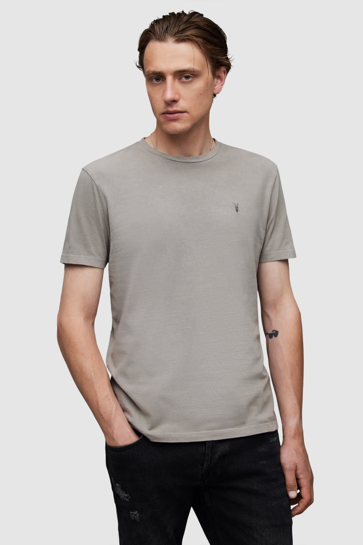 OSSAGE SS CREW STONE TAUPE 2