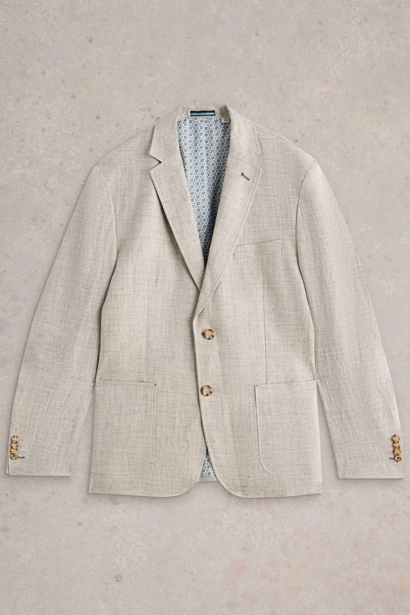 LINEN BLAZER LIGHT GREY 4