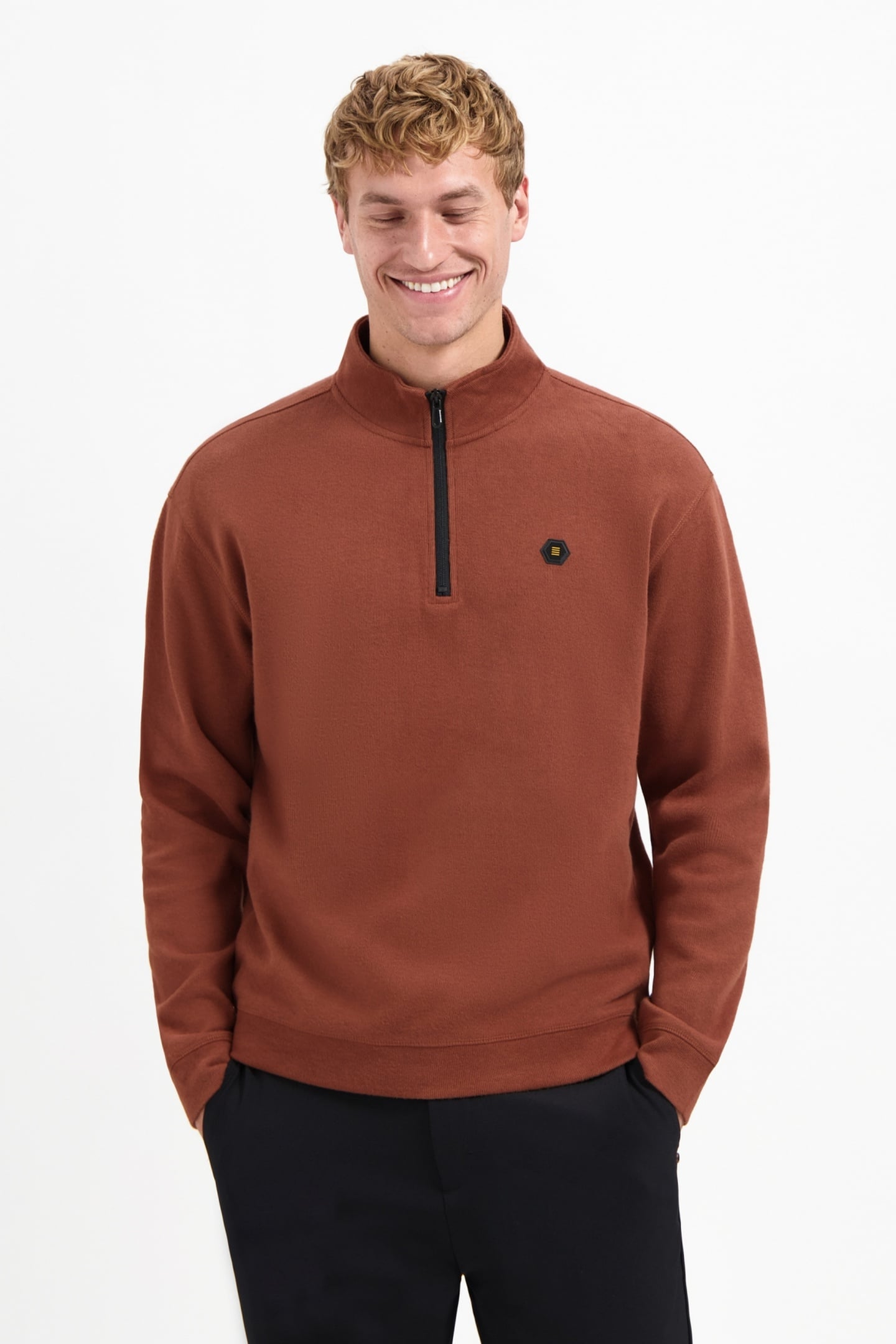 SWEATER HALF ZIP SOFT RIB RELAXED FIT TERRA 1