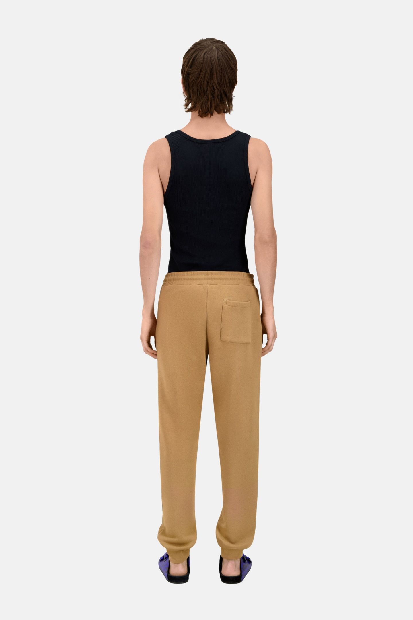 JOGGING SHORTS WITH PRINTED TK LOGO LIGHT BROWN 4
