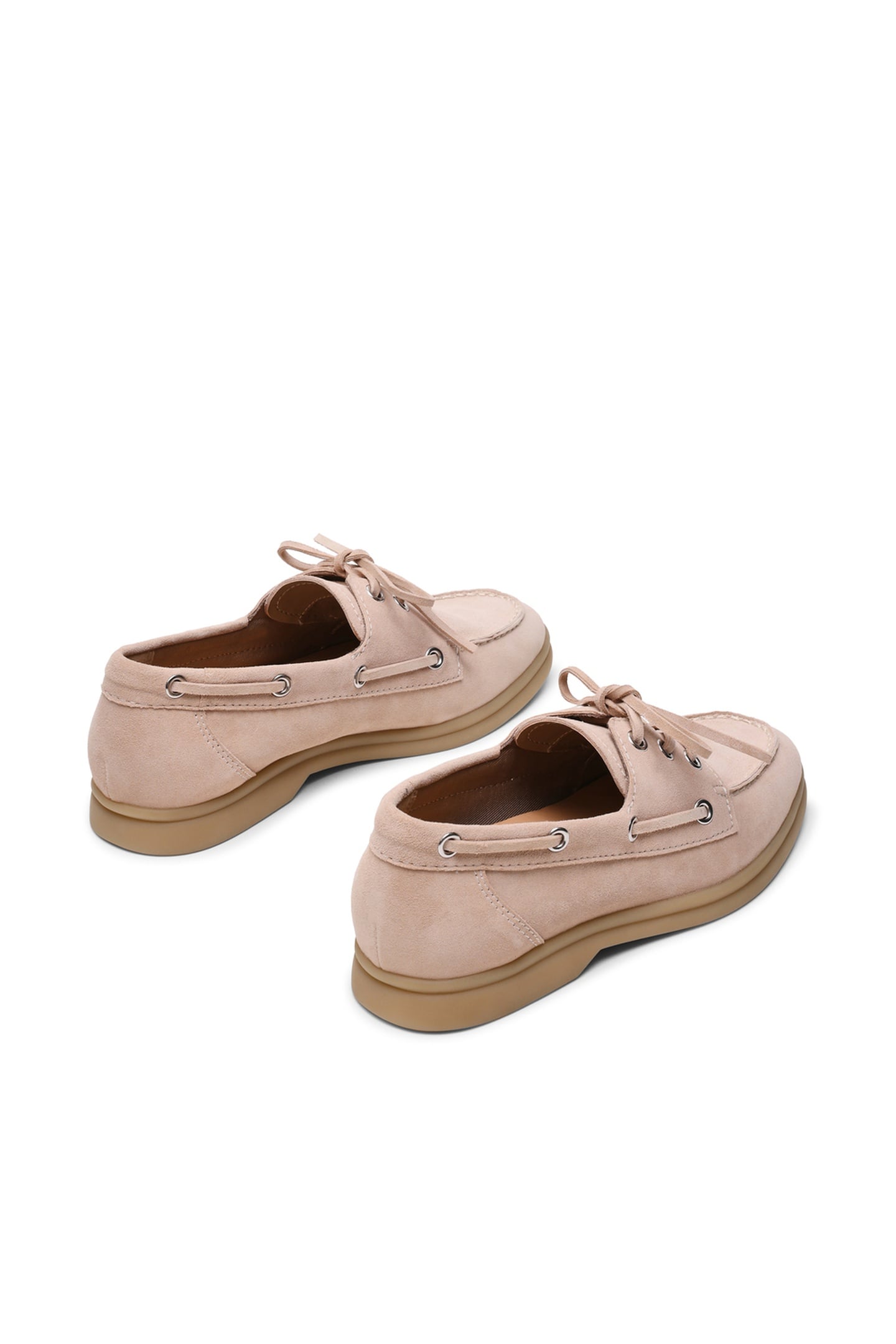 PORTS FLAT SHOES BONE SUEDE 3