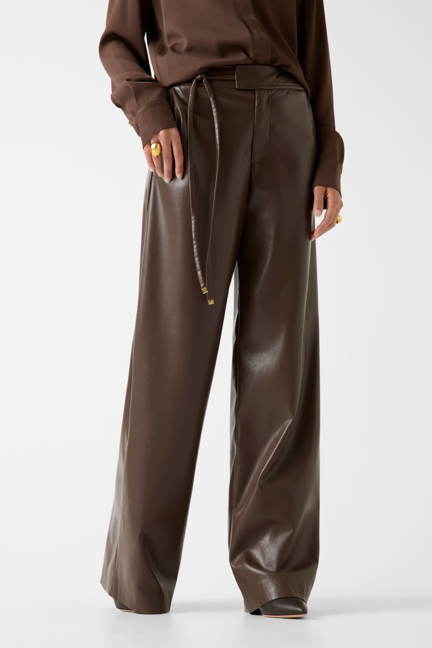 GLADYS WIDE LEG PANT CHOCOLATE BROWNIE 2