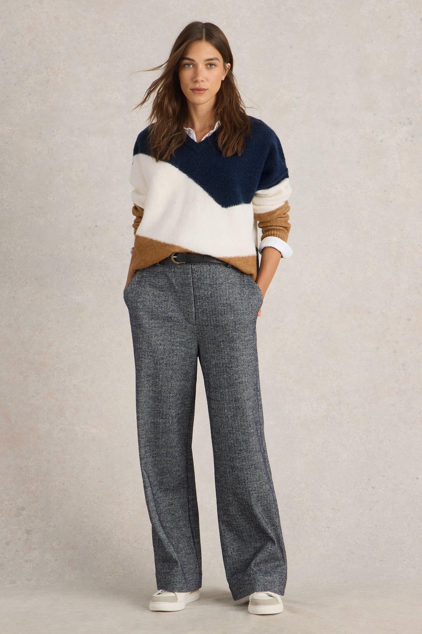 CERIE CHEVRON JUMPER NATURAL MULTI 1