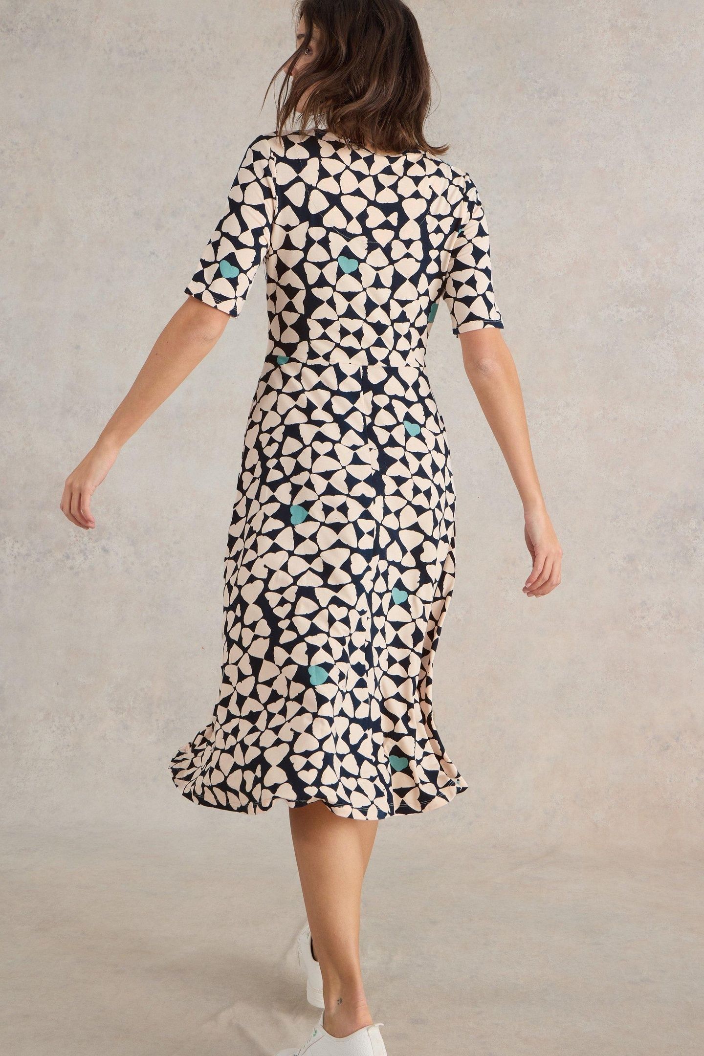MADELINE JERSEY DRESS NAVY PRINT 2