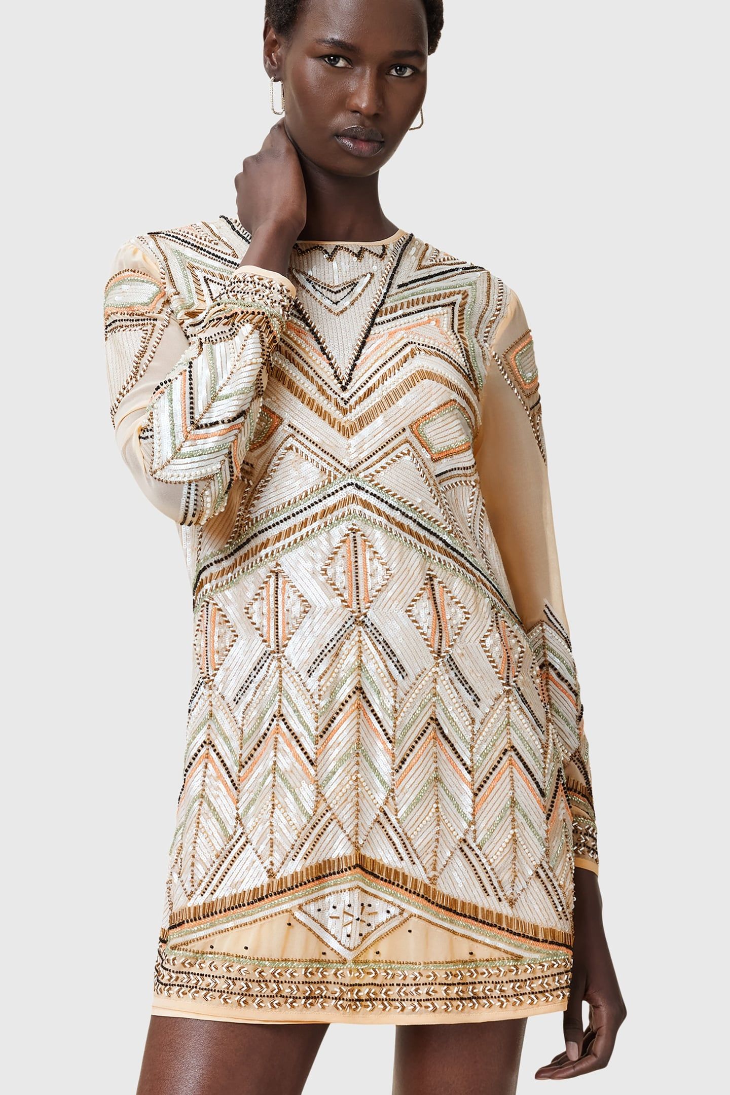 NOUSHKA EMB DRESS ECRU WHITE 3