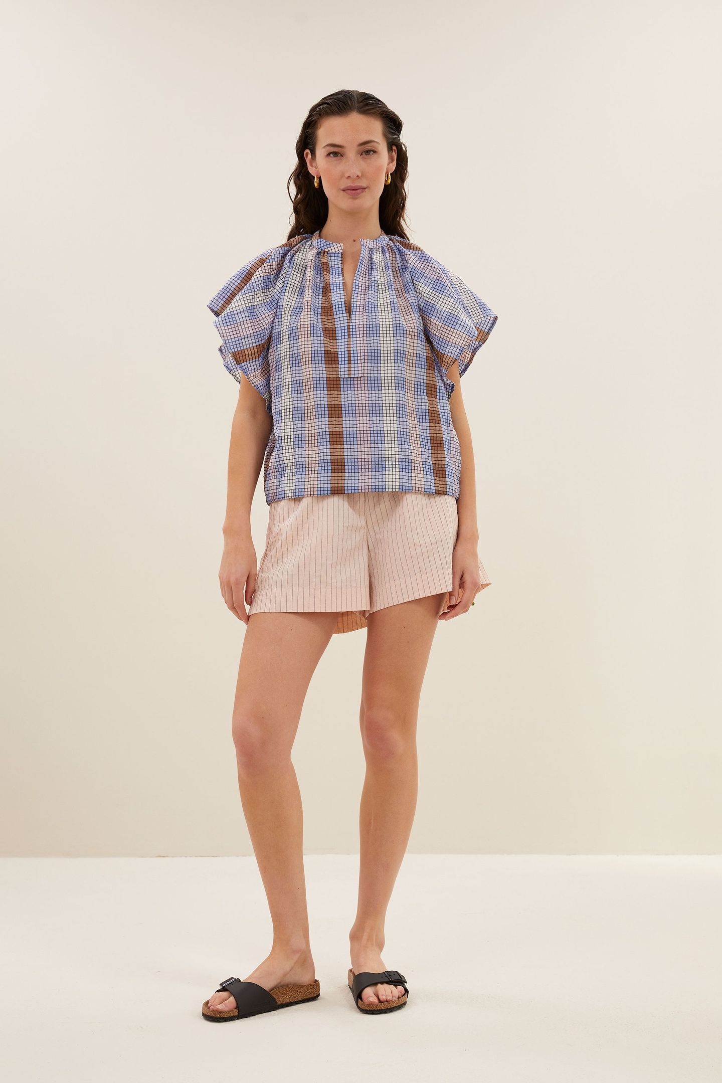 LIO STRIPE SHORTS ROSE STRIPE 2