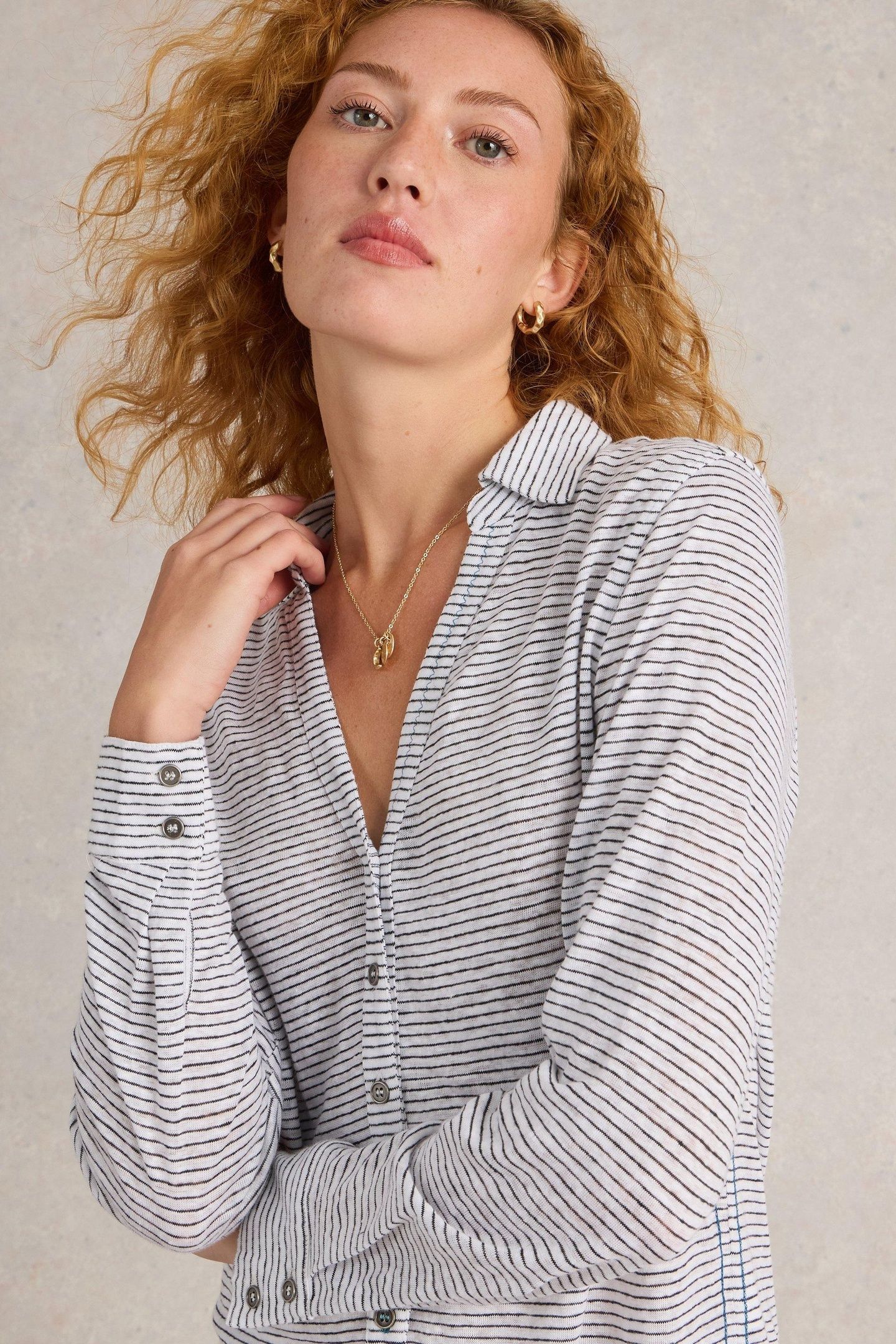 CHARLIE LINEN SHIRT WHITE MULTI 3