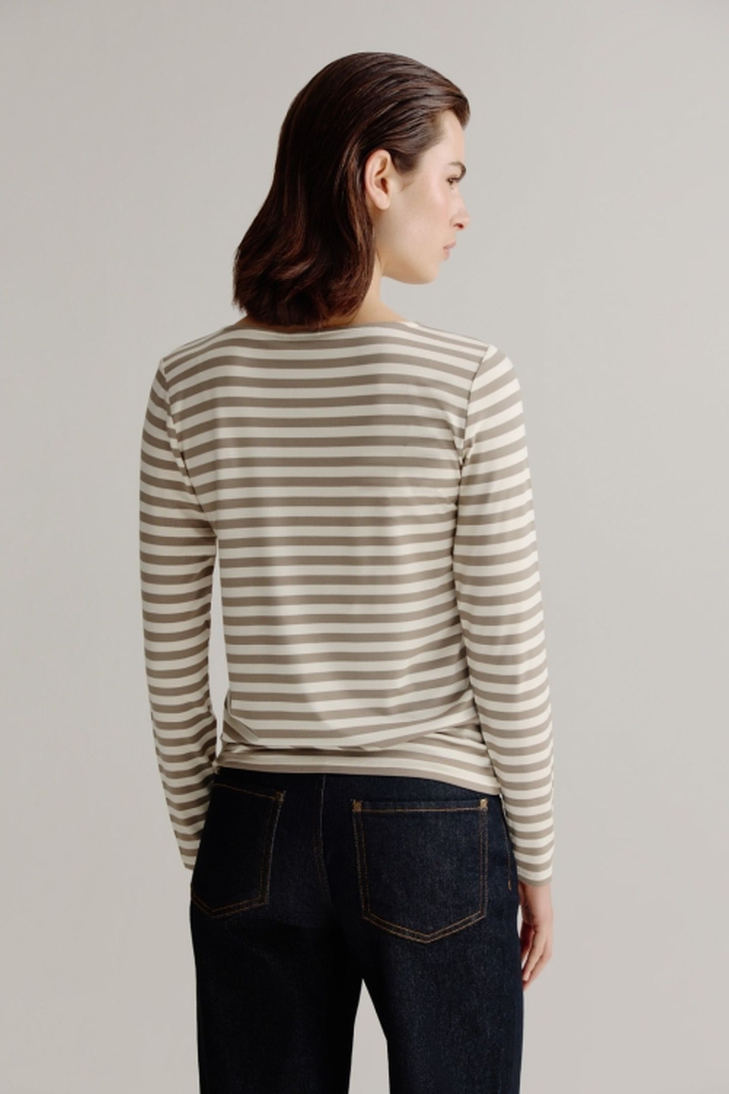 ALINE T-SHIRT STRIPE LIGHT KHAKI 3