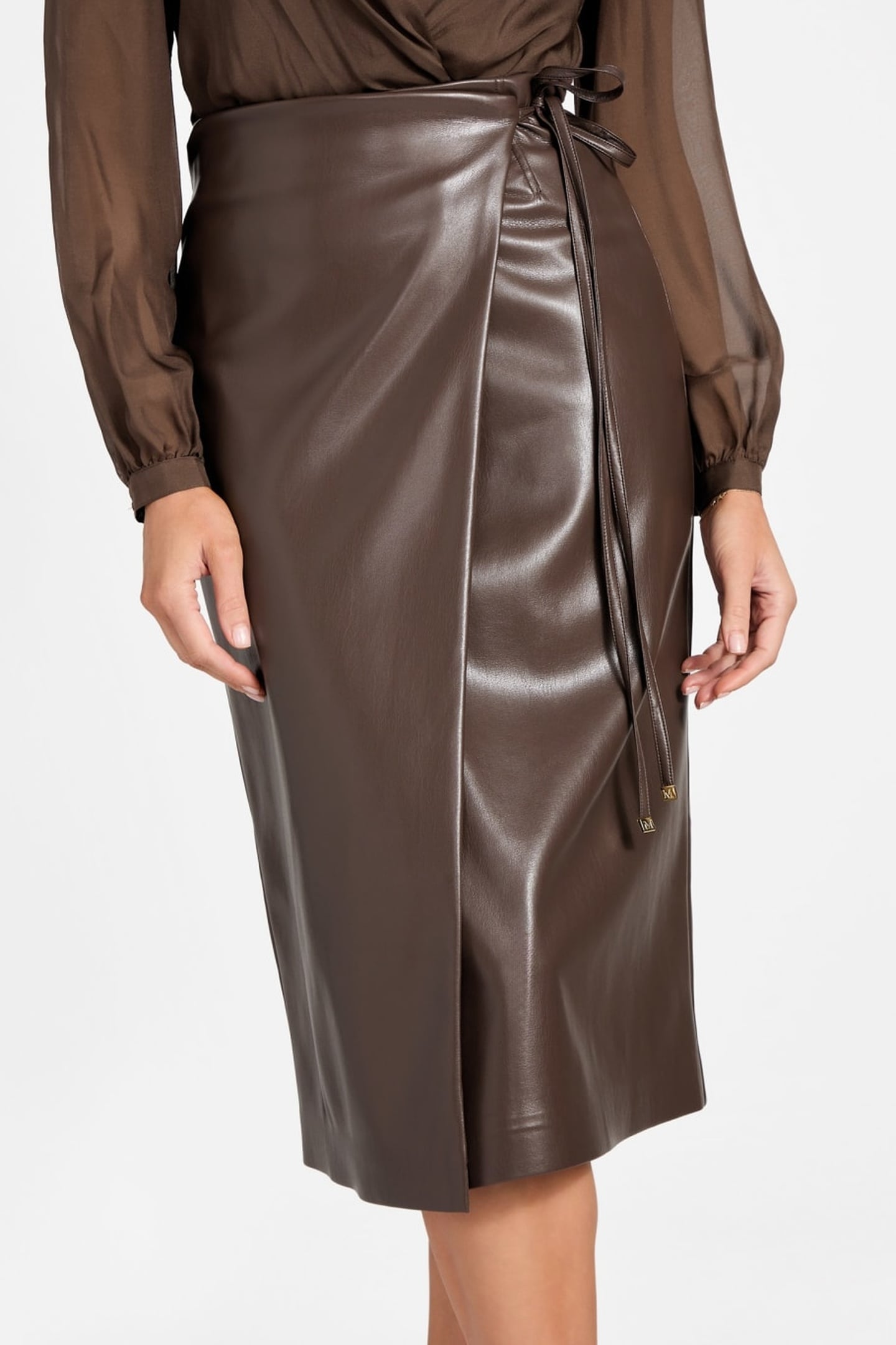 GLADYS WRAP SKIRT CHOCOLATE BROWNIE 8