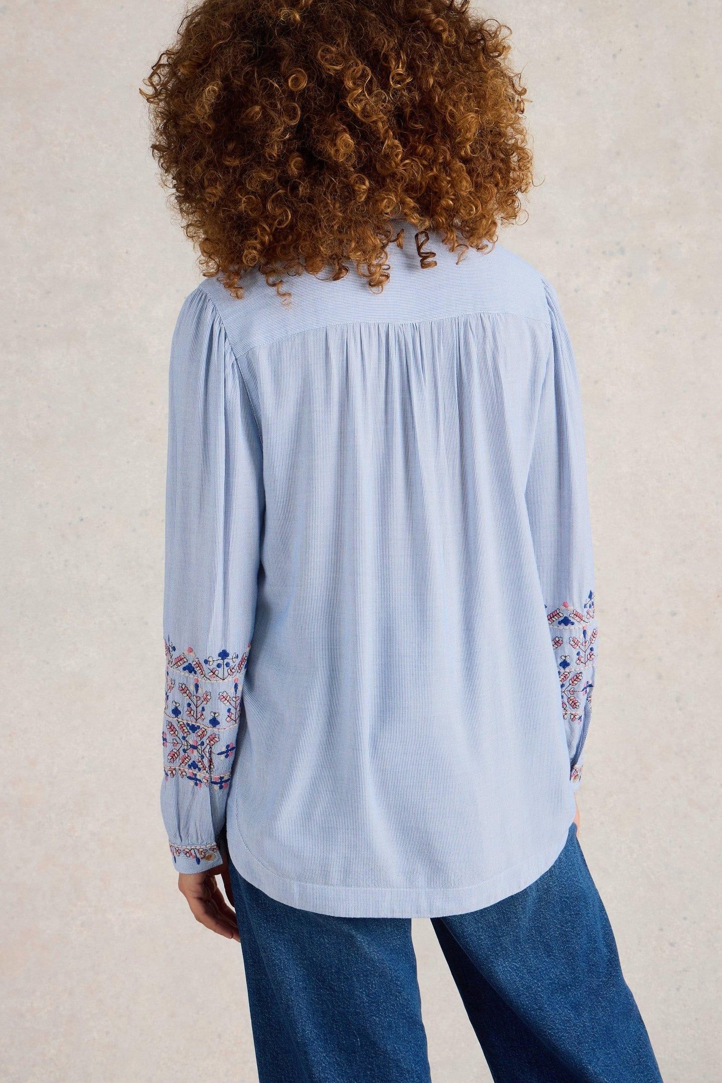 GERI EMBROIDERED SHIRT BLUE MULTI 2