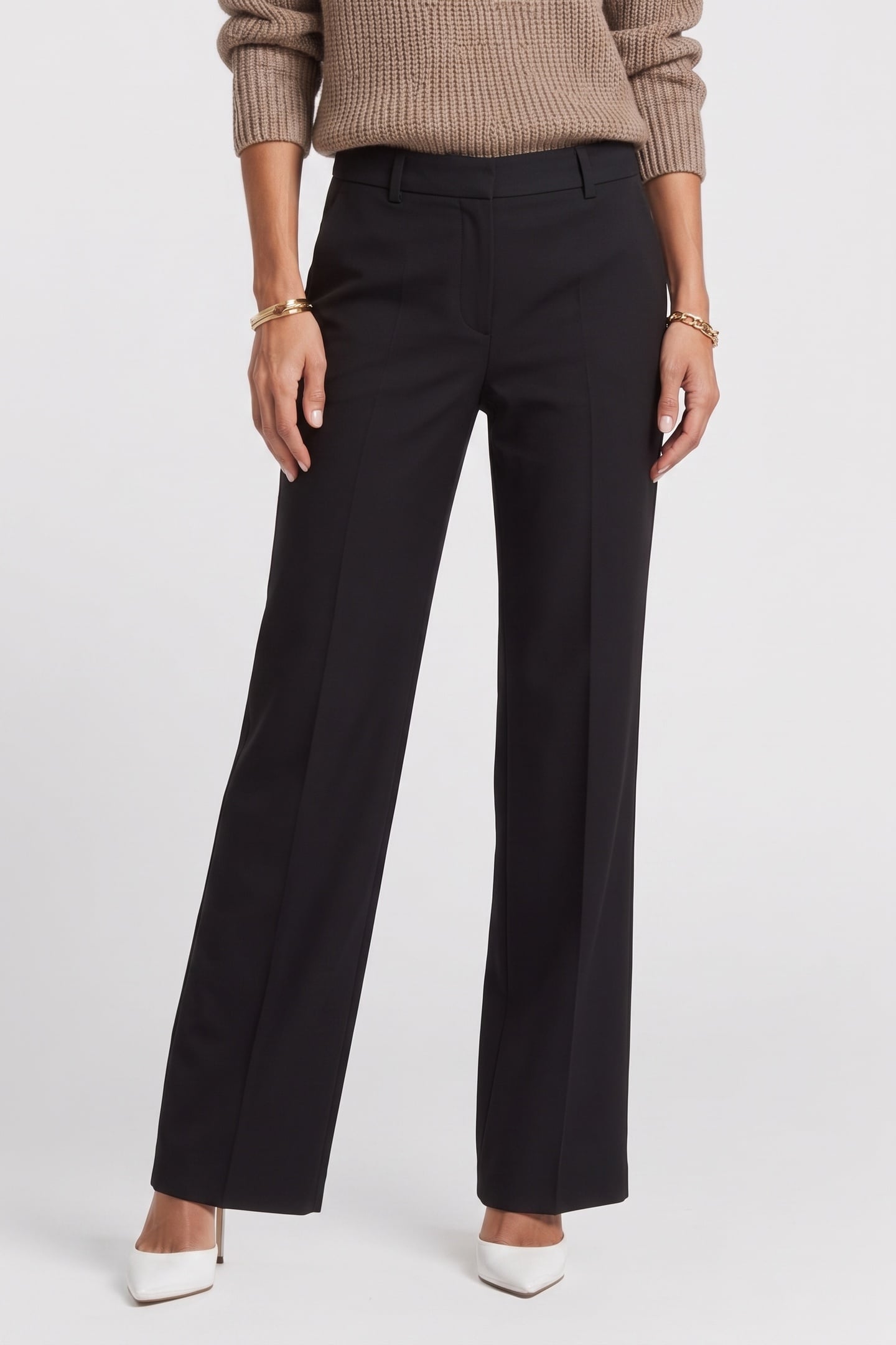 HIGH-WAIST SUIT TROUSERS BLACK 1