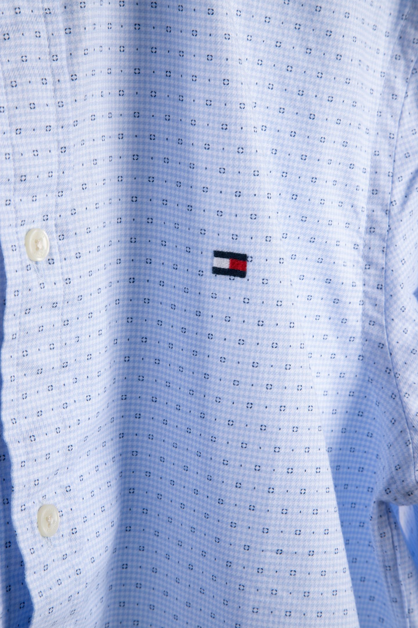 FLEX POPLIN MINI PRINT SHIRT SWEET BLUE 4