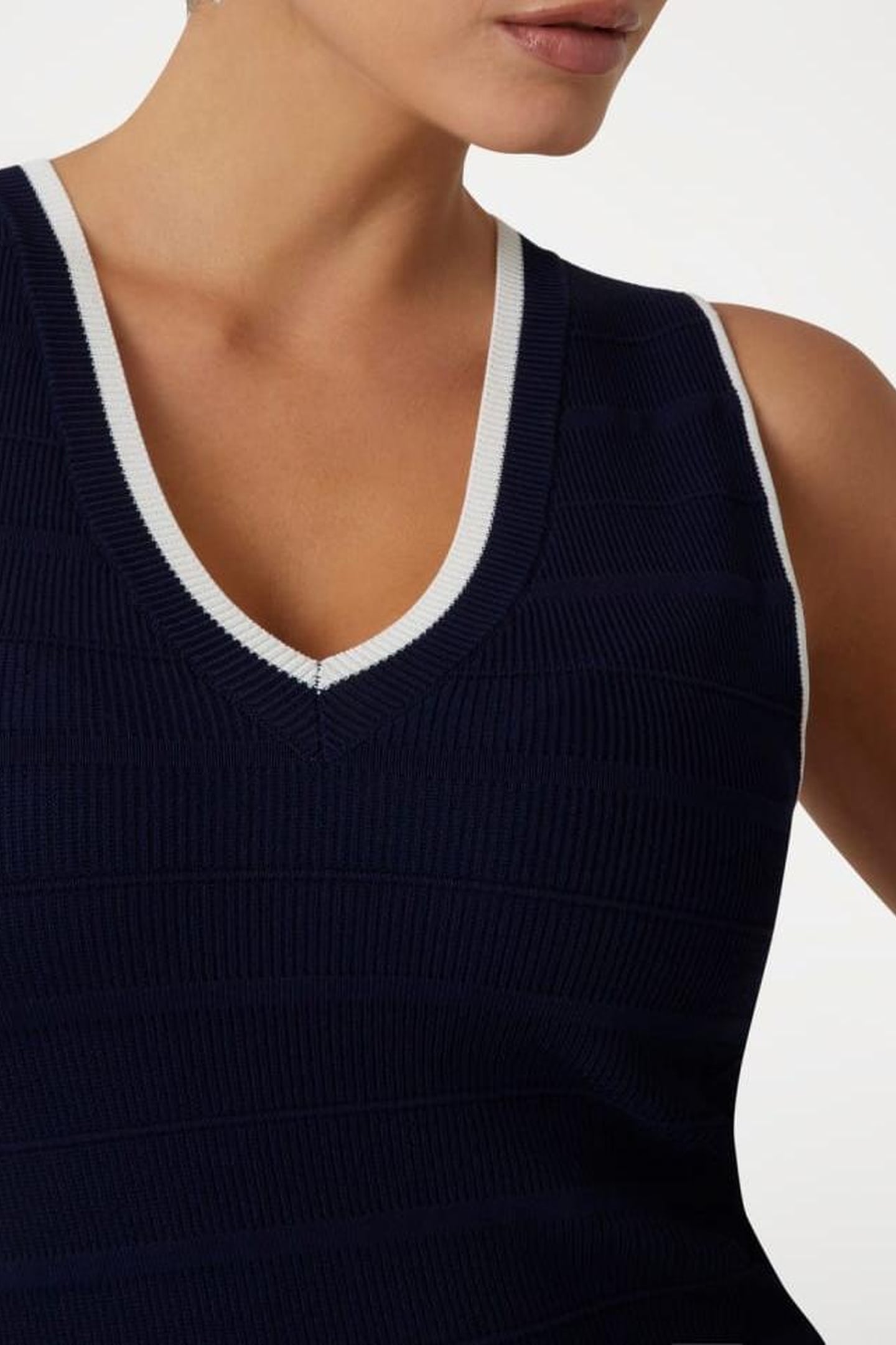 ADA V NECK SL DRESS NOCTURNAL NAVY 4