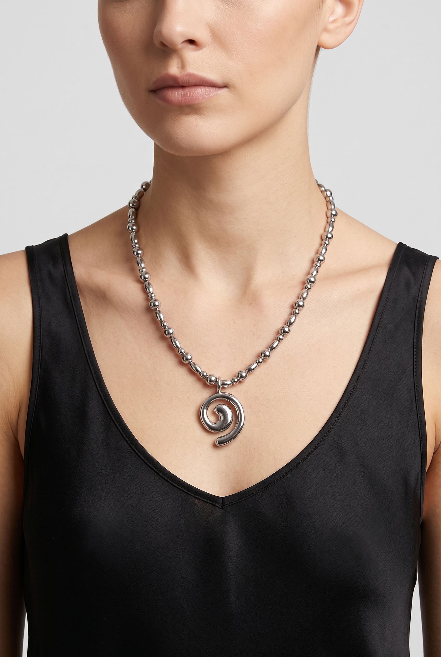 SWIRL KETTE SILVER 2
