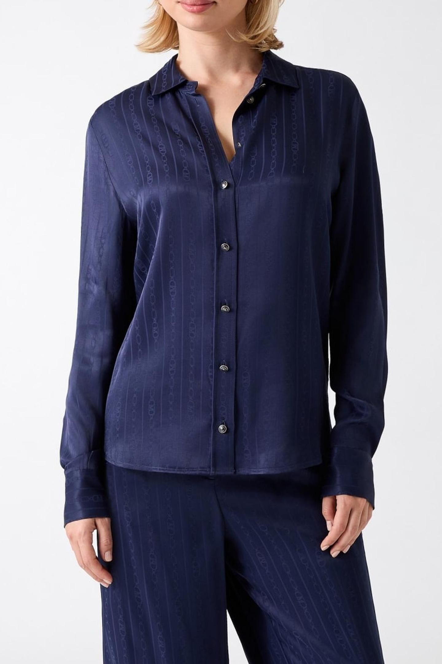 MELISSA SHIRT NAVY MONOGRAM JACQAU 2