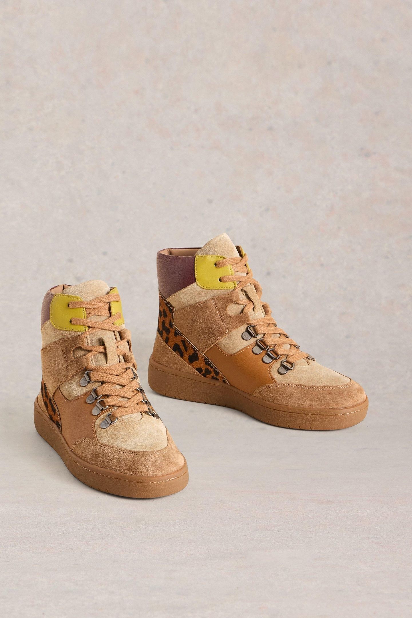 HARRIET MID TOP TRAINER BROWN MULTI 2