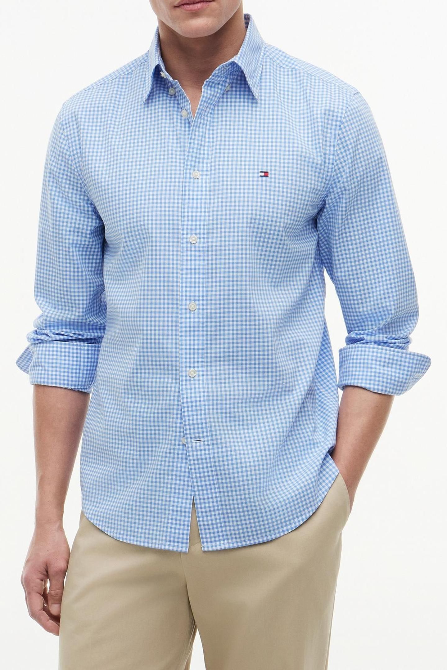 FLEX POPLIN GINGHAM BLUE SPELL/CHECK 1