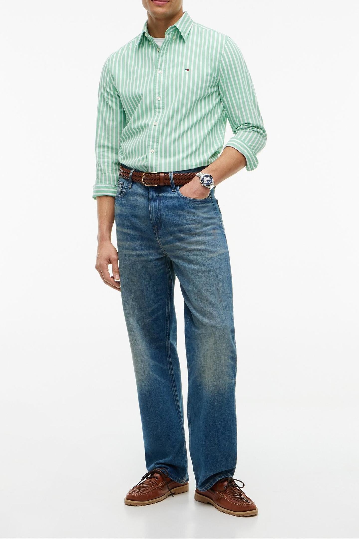 FLEX POPLIN SEASONAL CUT GRASS/STRIPE 3