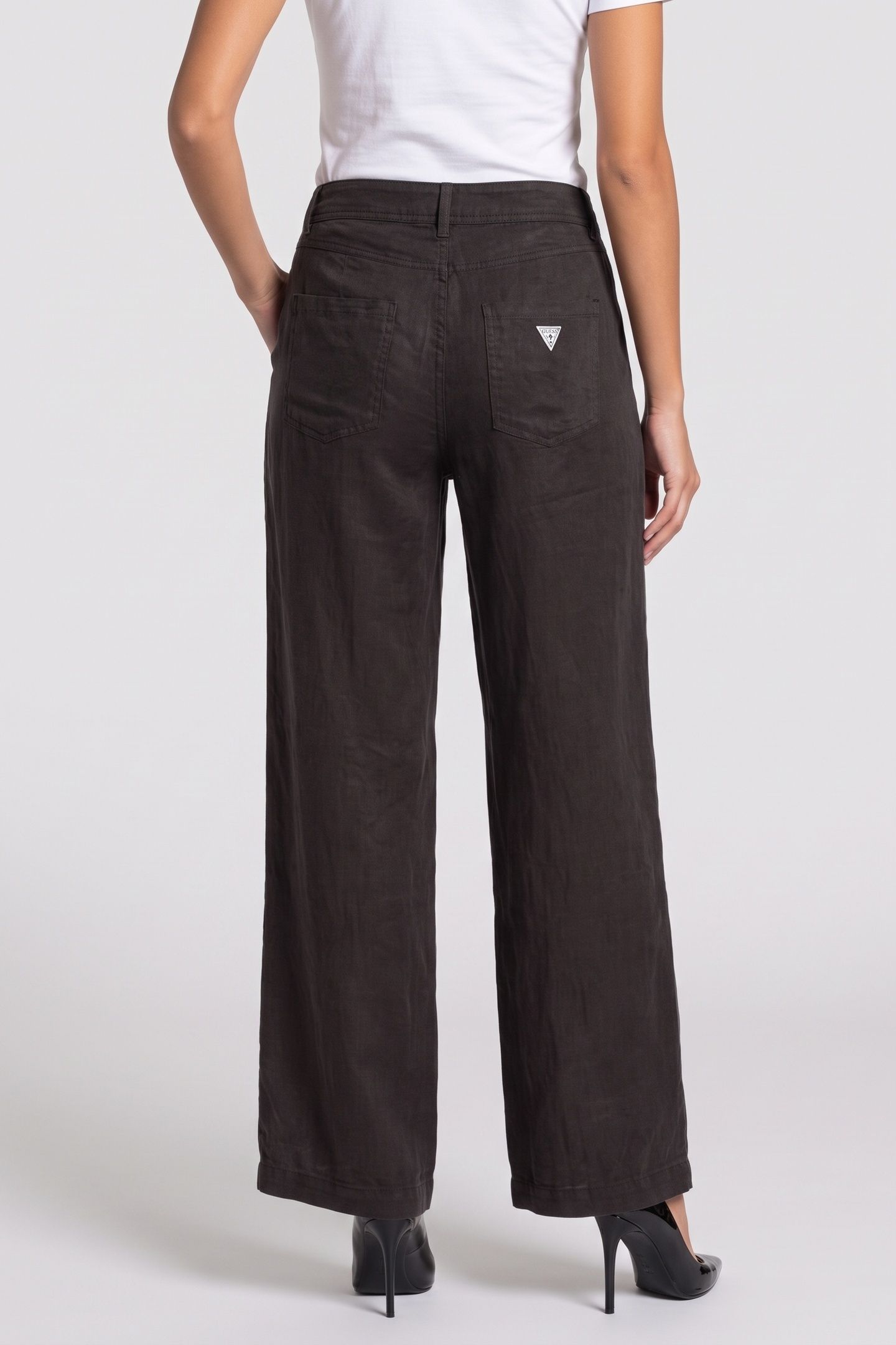 GUESS ECO ENORA STRAIGHT PANT JET BLACK A996 2