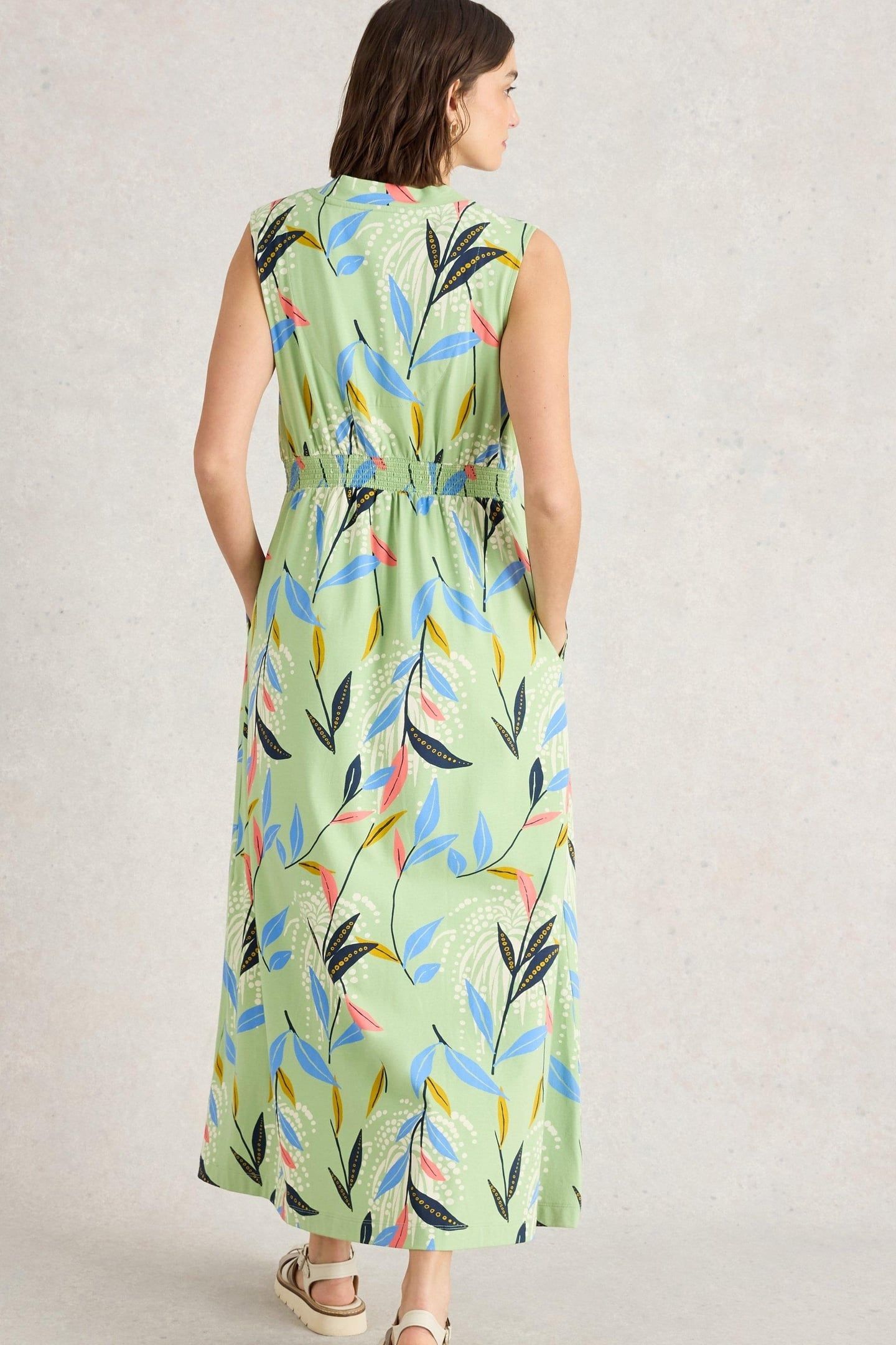 ARCHER JERSEY MAXI DRESS GREEN MULTI 4
