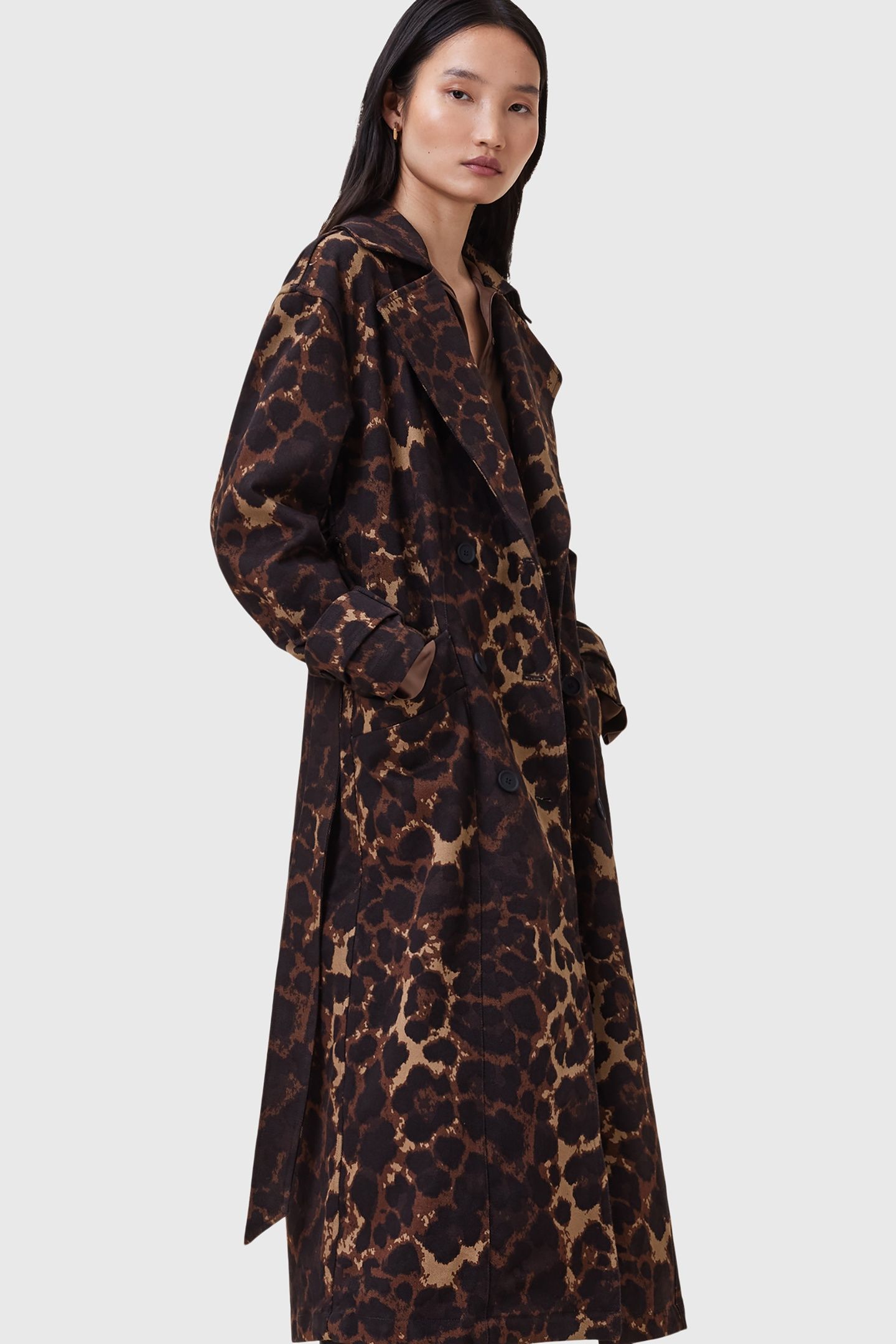 ABEL TRENCH LEOPARD BROWN 7