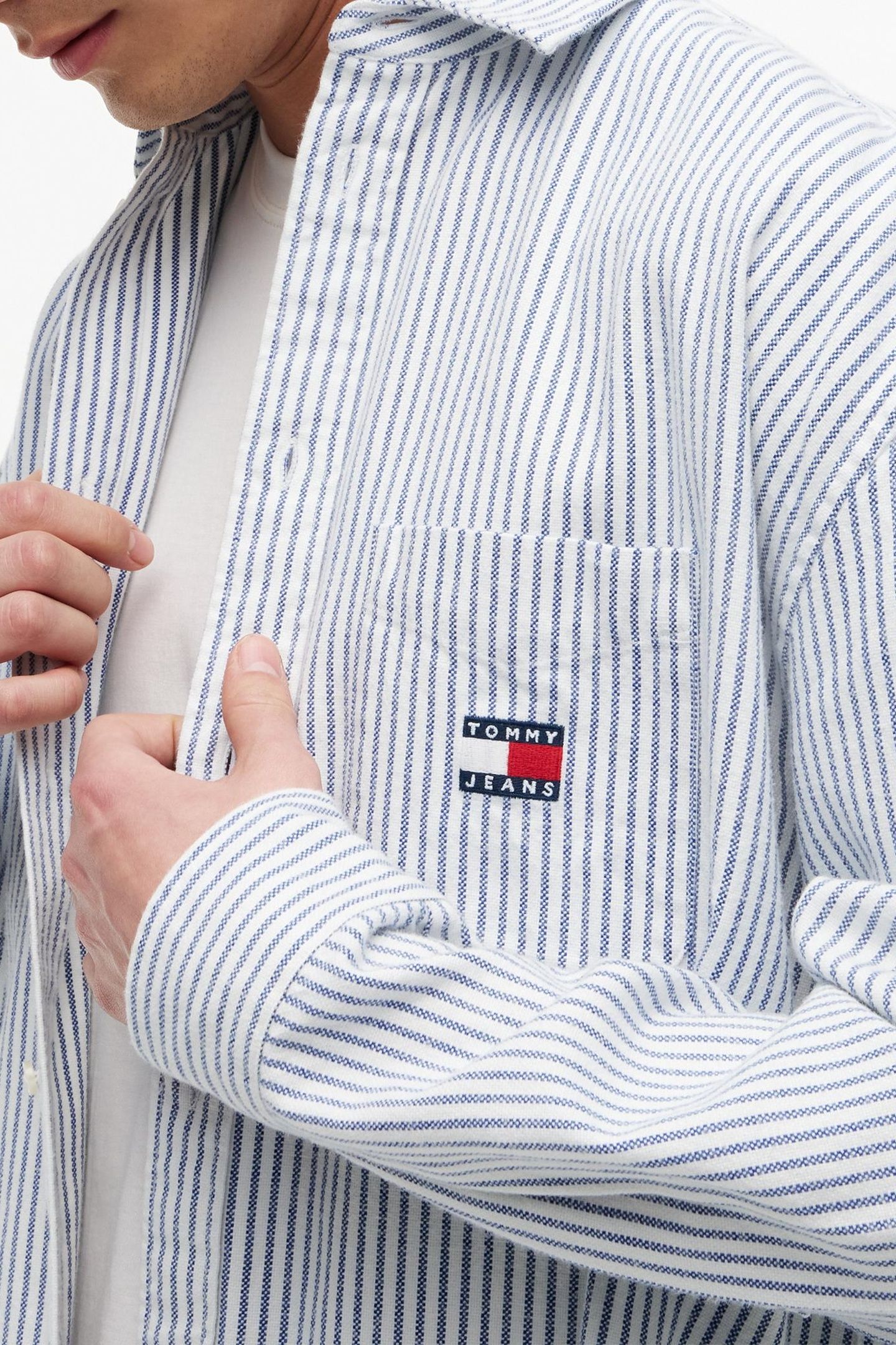 OVERSIZED STRIPE OXFORD PROVIDENCE BLUE 5