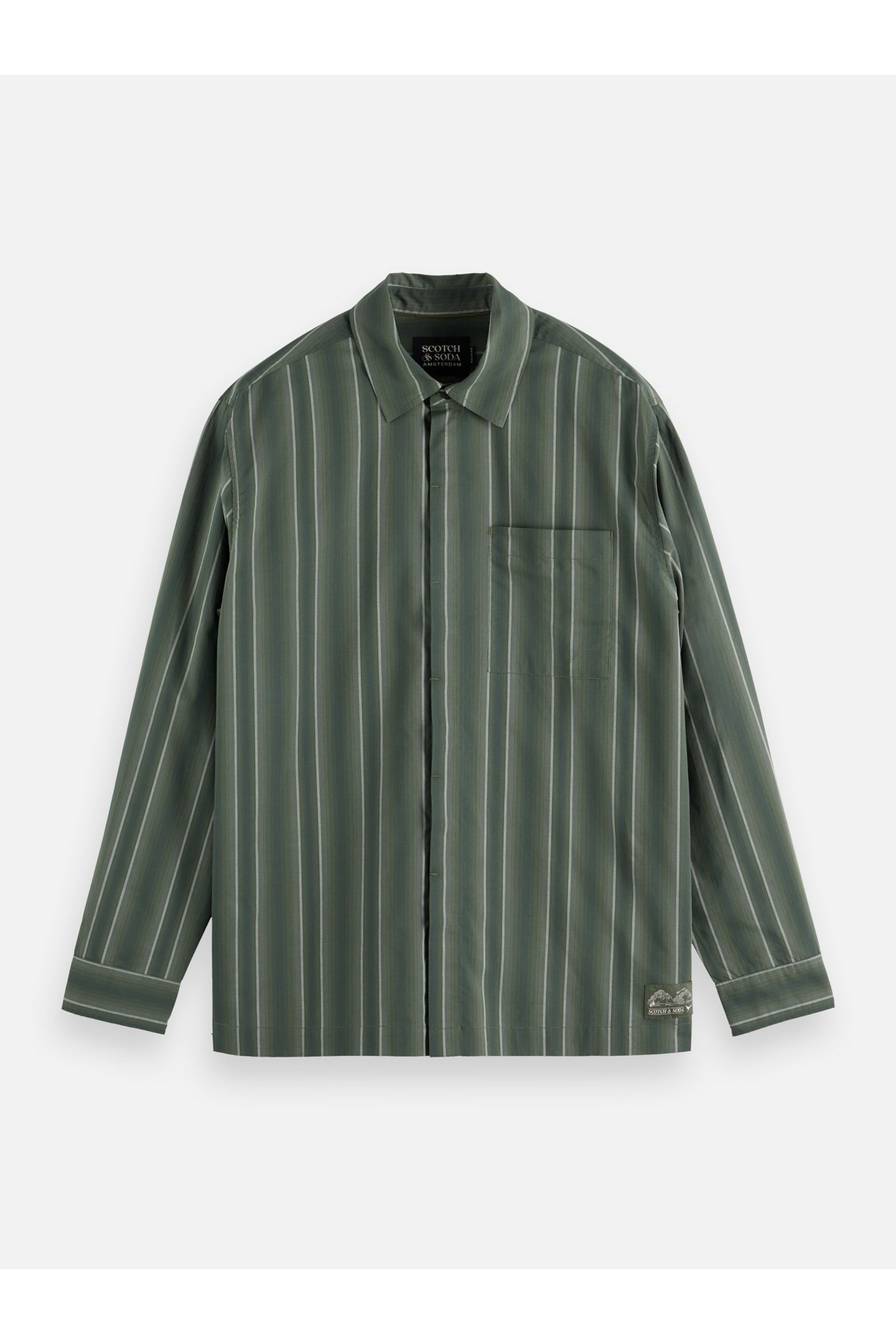 SHADOW-STRIPE RELAXED-FIT SHIRT THYME SHADOW STRIPE 4