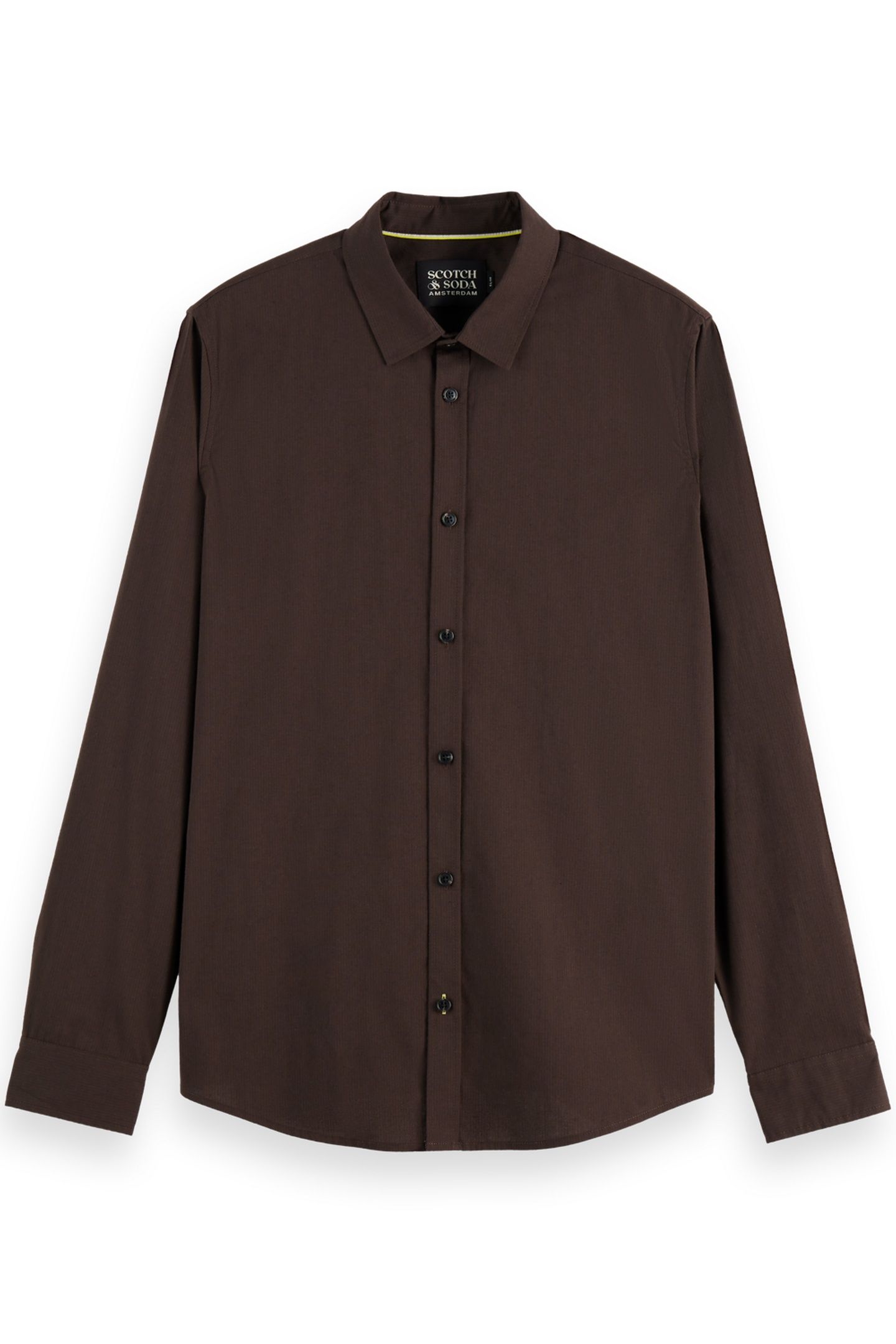 STRIPED SLIM-FIT POPLIN SHIRT TONAL DEMITASSE STRIPES 3