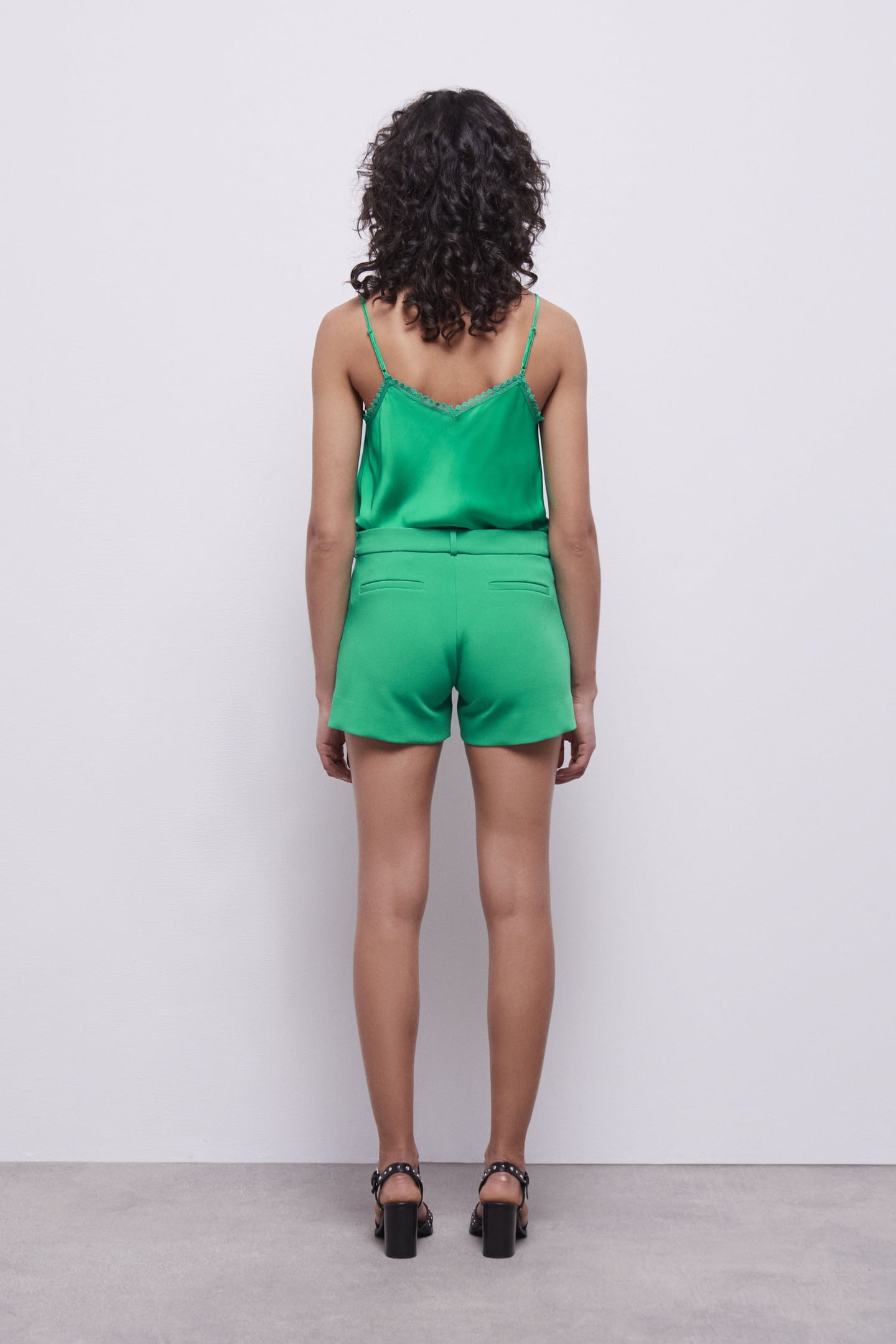 MINI SHORT TAILORING GREEN 2