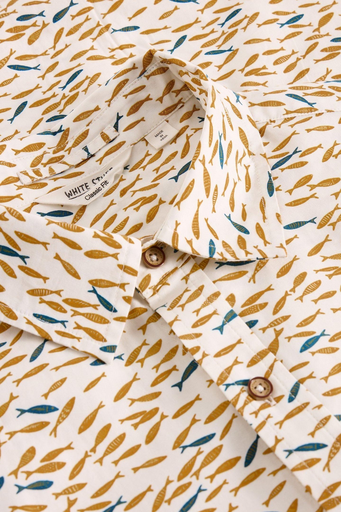 SHOAL FISH LS PRINTED SHIRT WHITE PRINT 3
