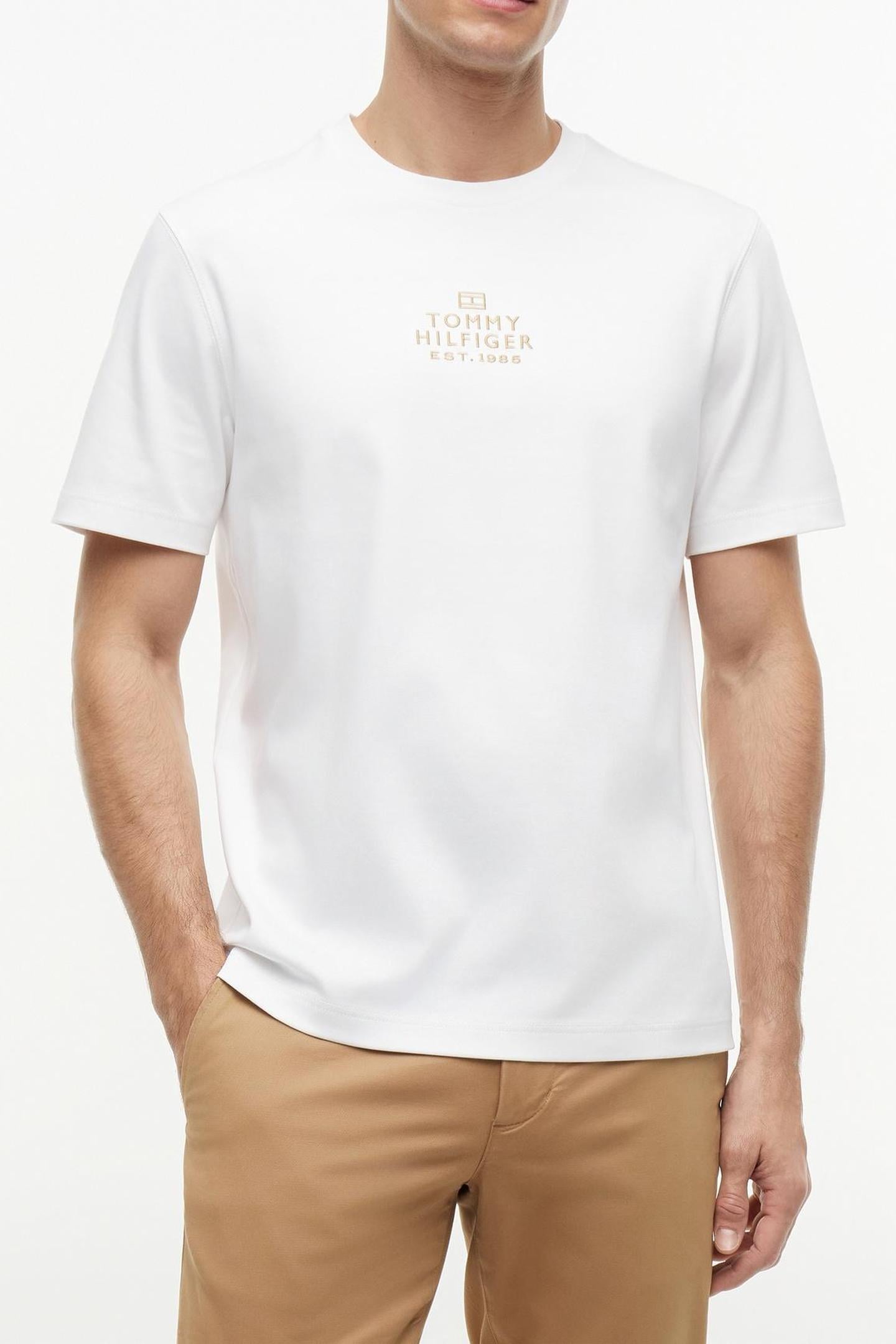 BRAND LOVE GOLD INTERLOCK T-SHIRT WHITE 1