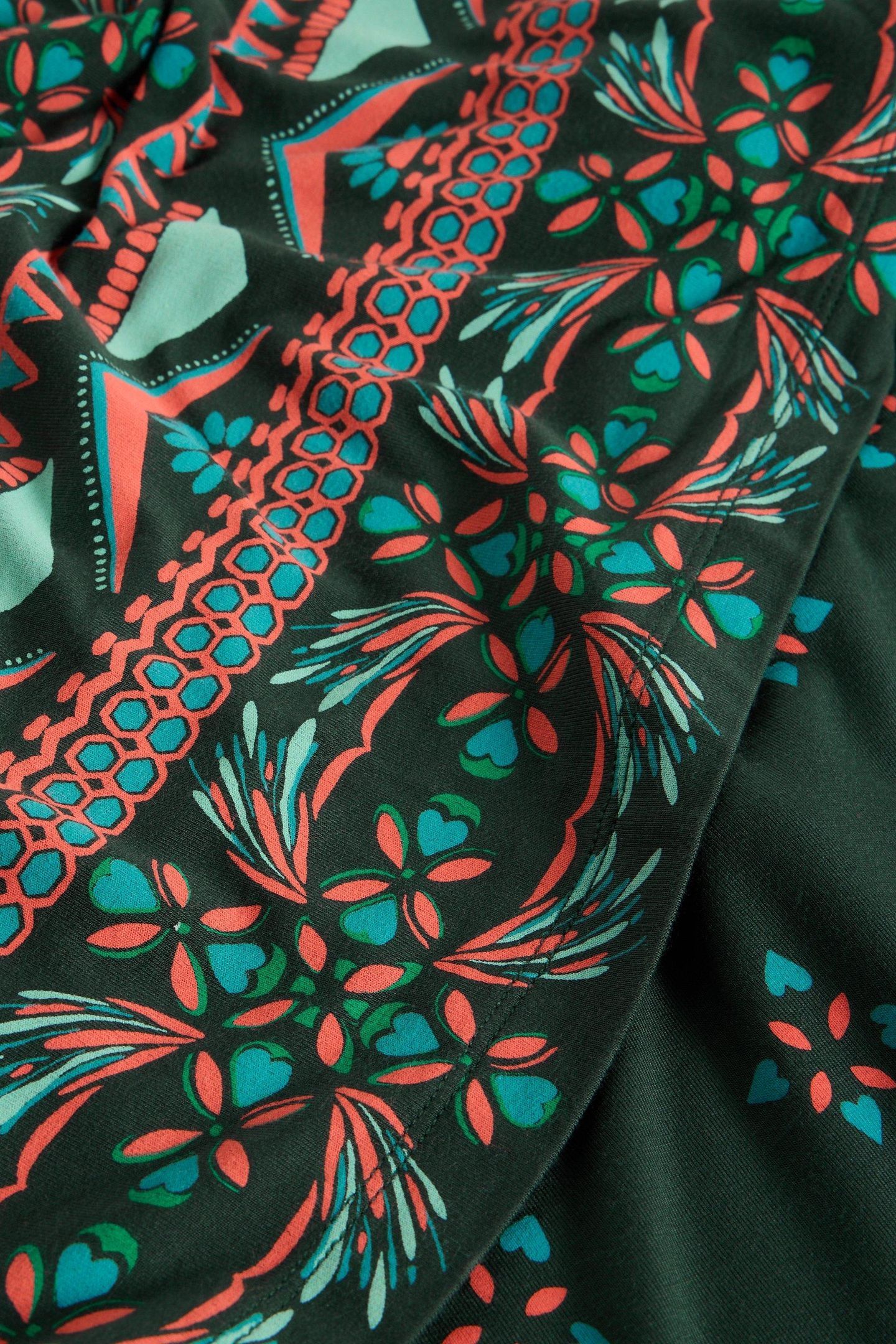 MILLIE JERSEY DRESS GREEN PRINT 7